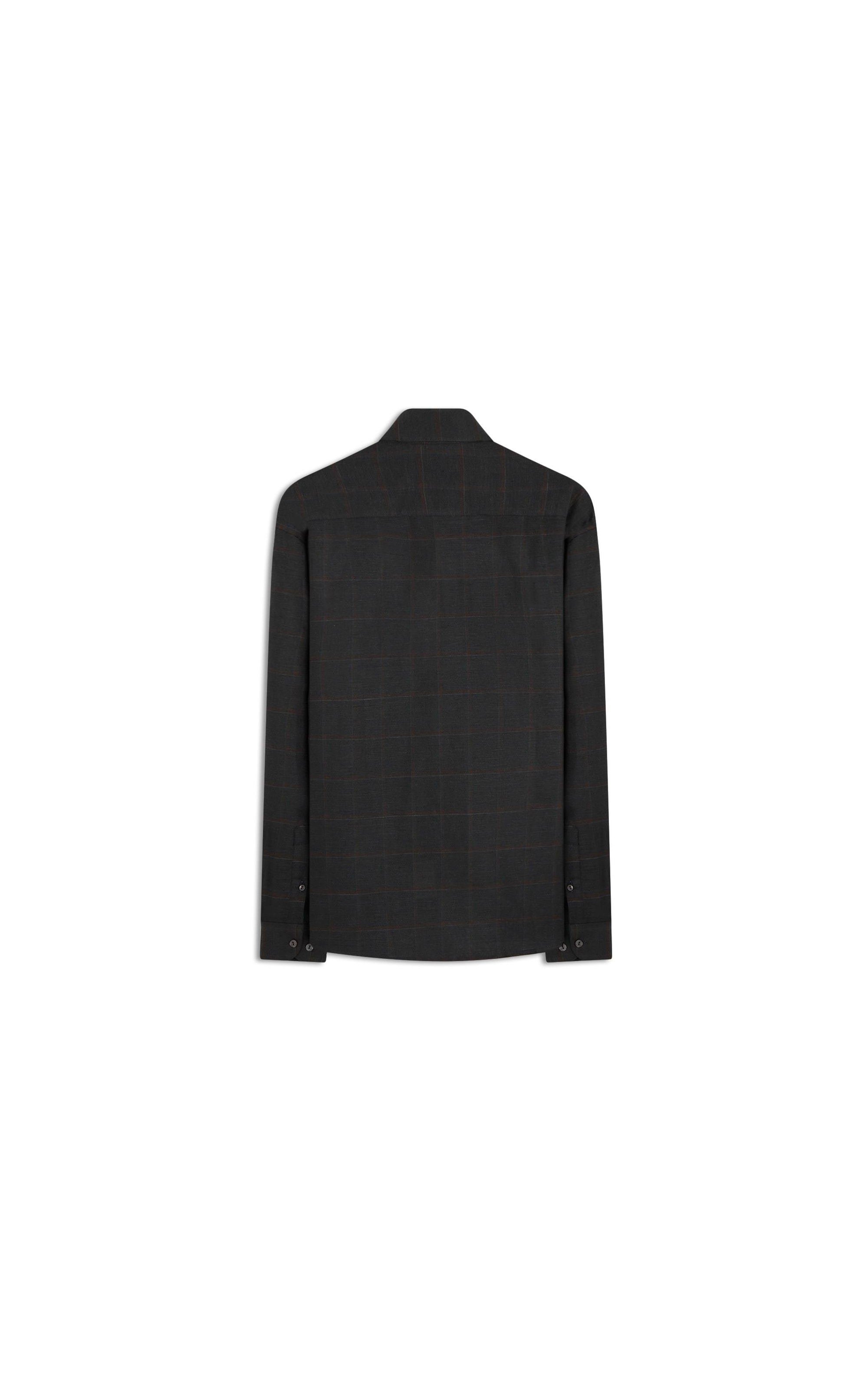 Camisa Linho  Xadrez Henry Ml Dark Navy