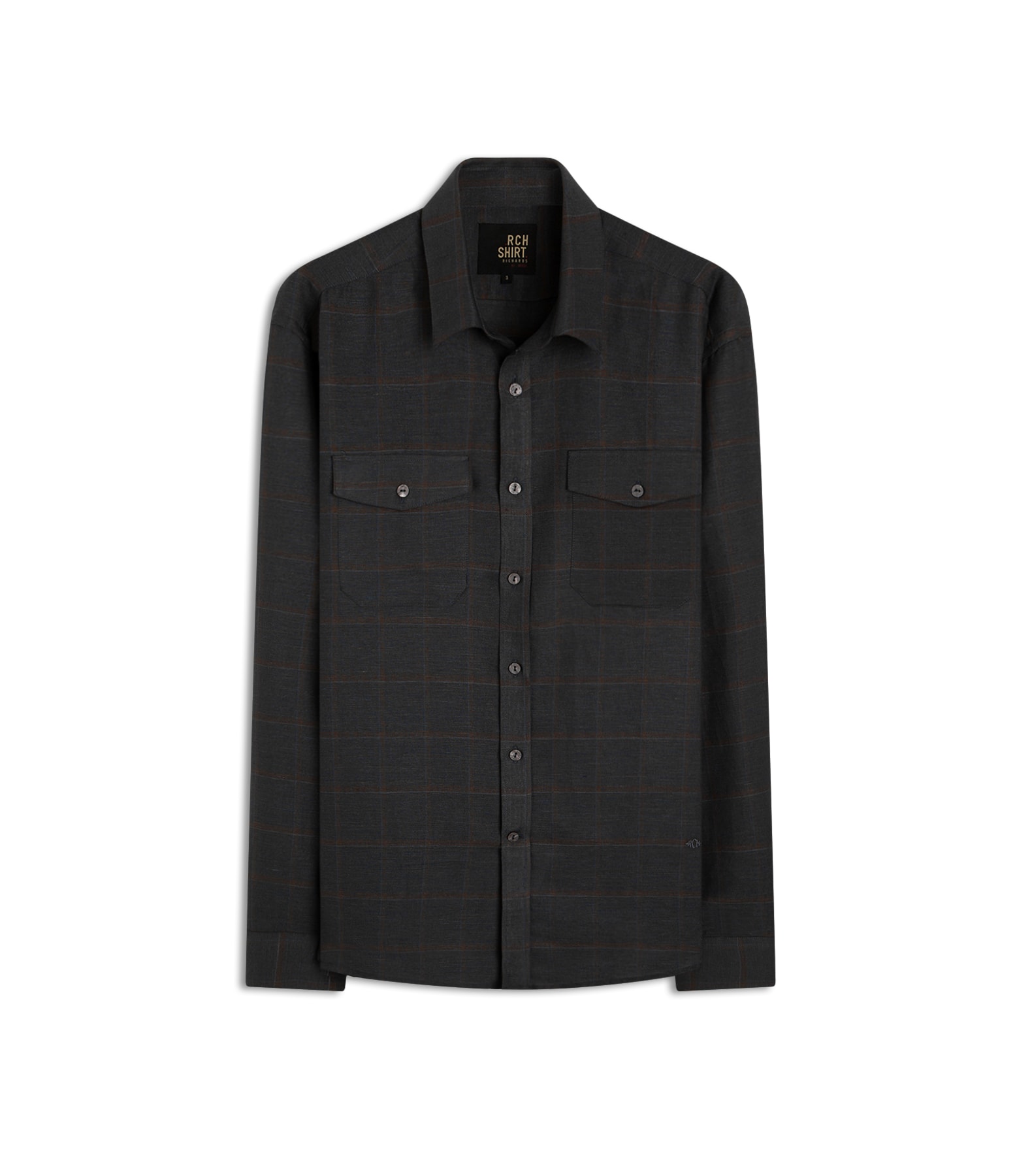 Camisa Linho  Xadrez Henry Ml Dark Navy
