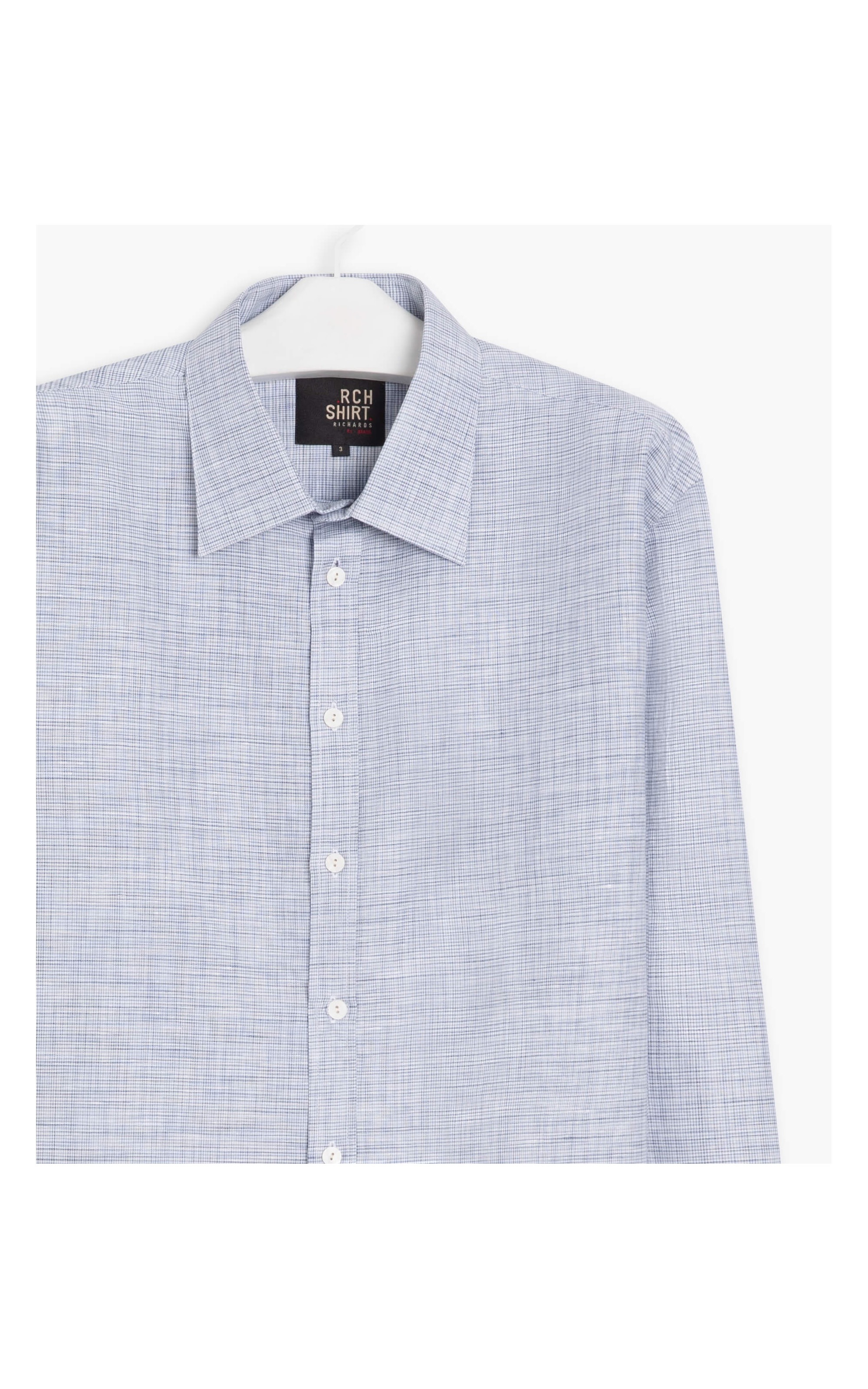 Camisa Linho  Xadrez Lev Azul Claro