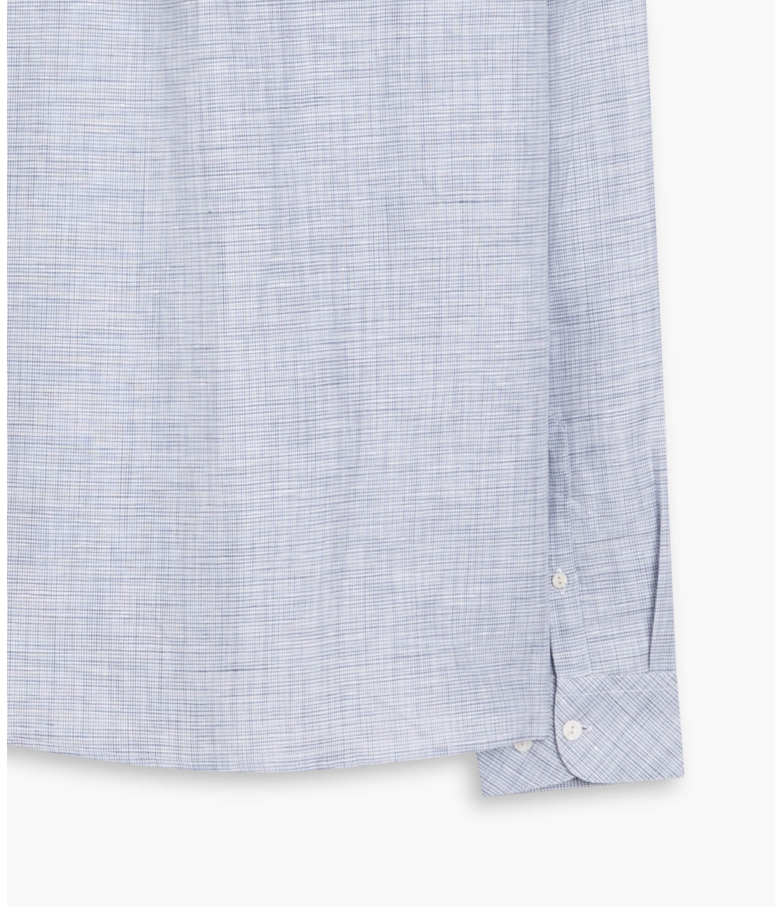 Camisa Linho  Xadrez Lev Azul Claro
