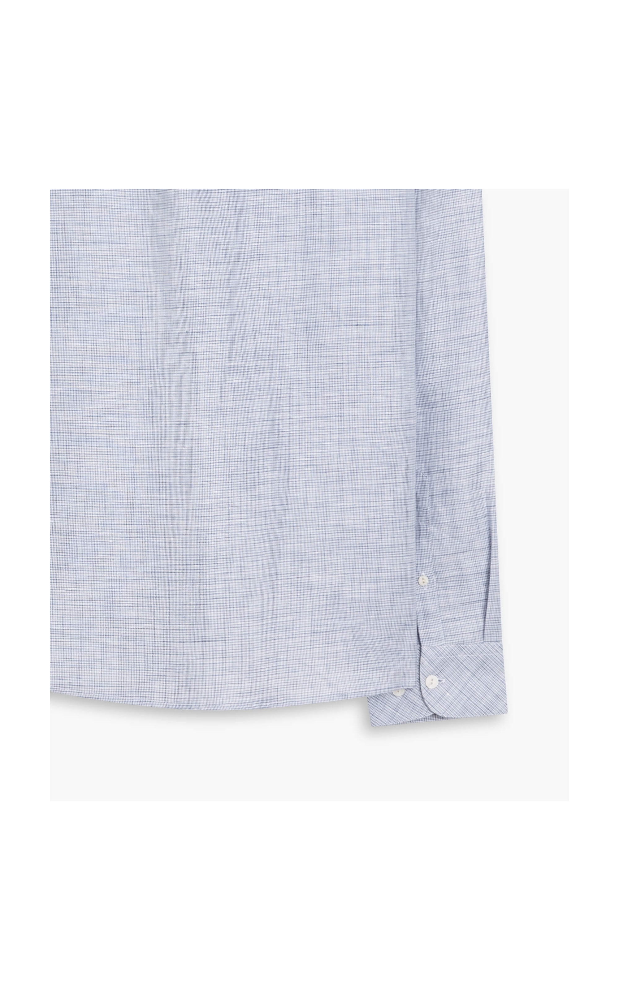 Camisa Linho  Xadrez Lev Azul Claro