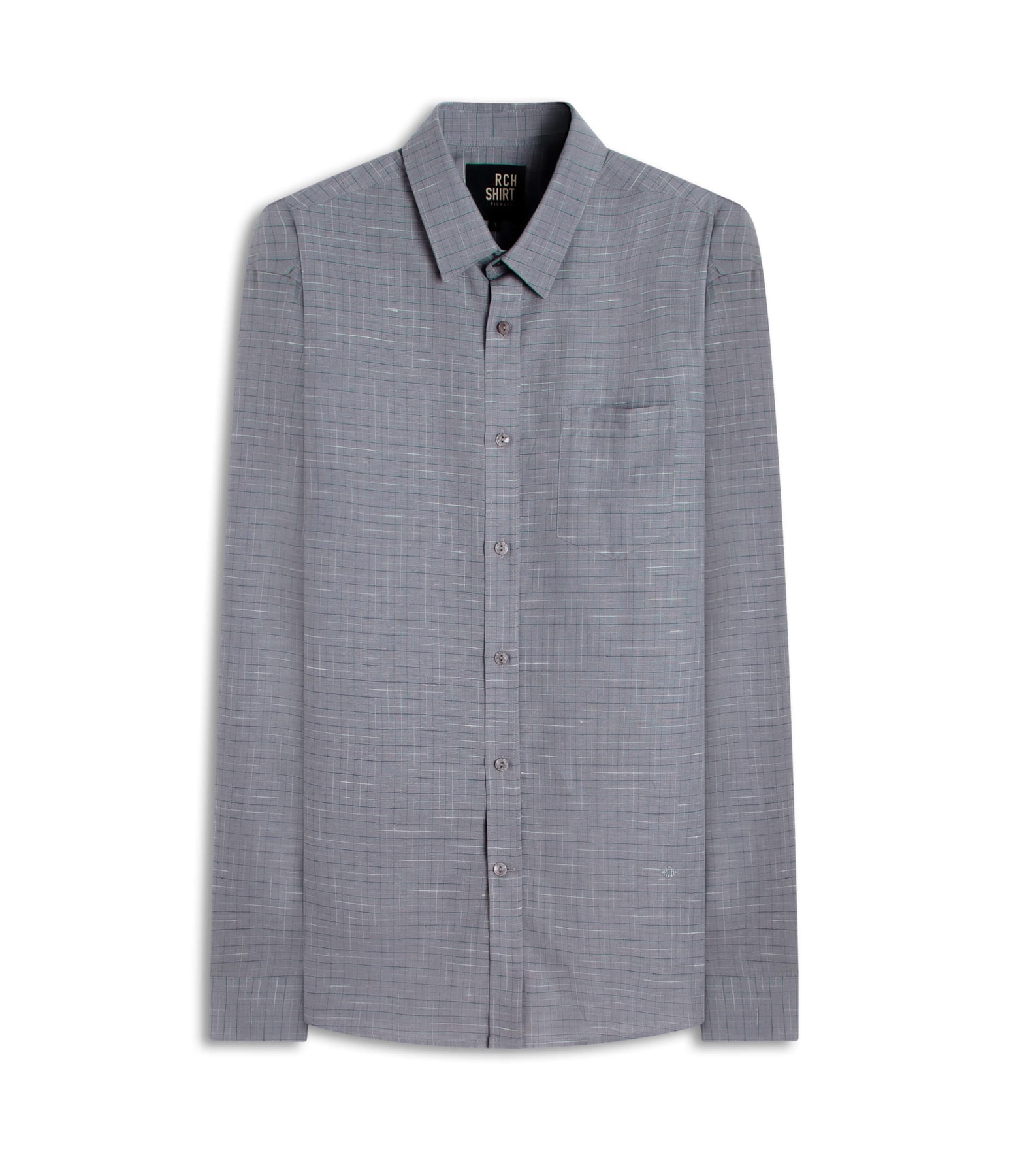 Camisa Linho  Xadrez Lucca Marrom