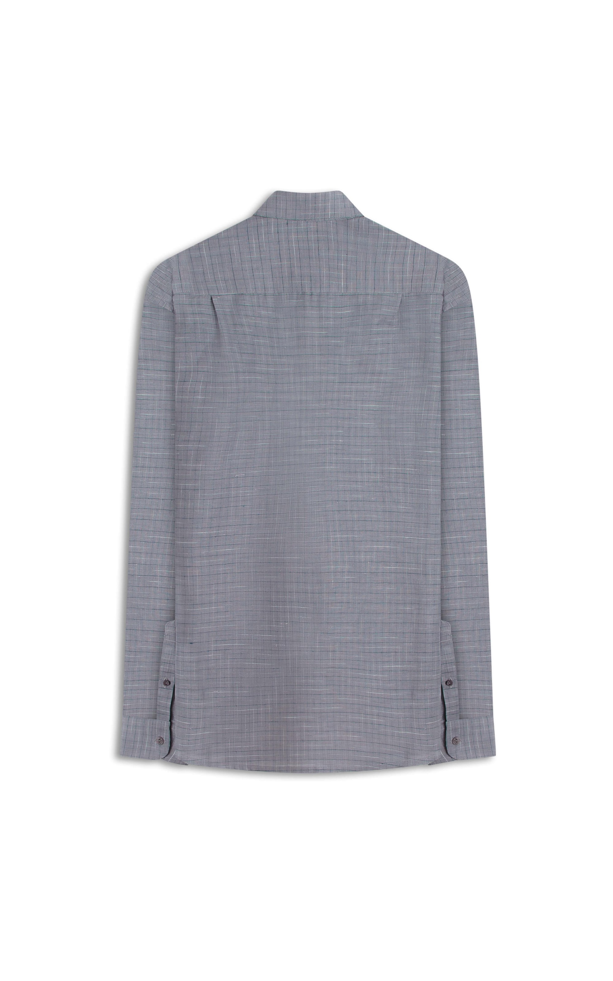Camisa Linho  Xadrez Lucca Marrom
