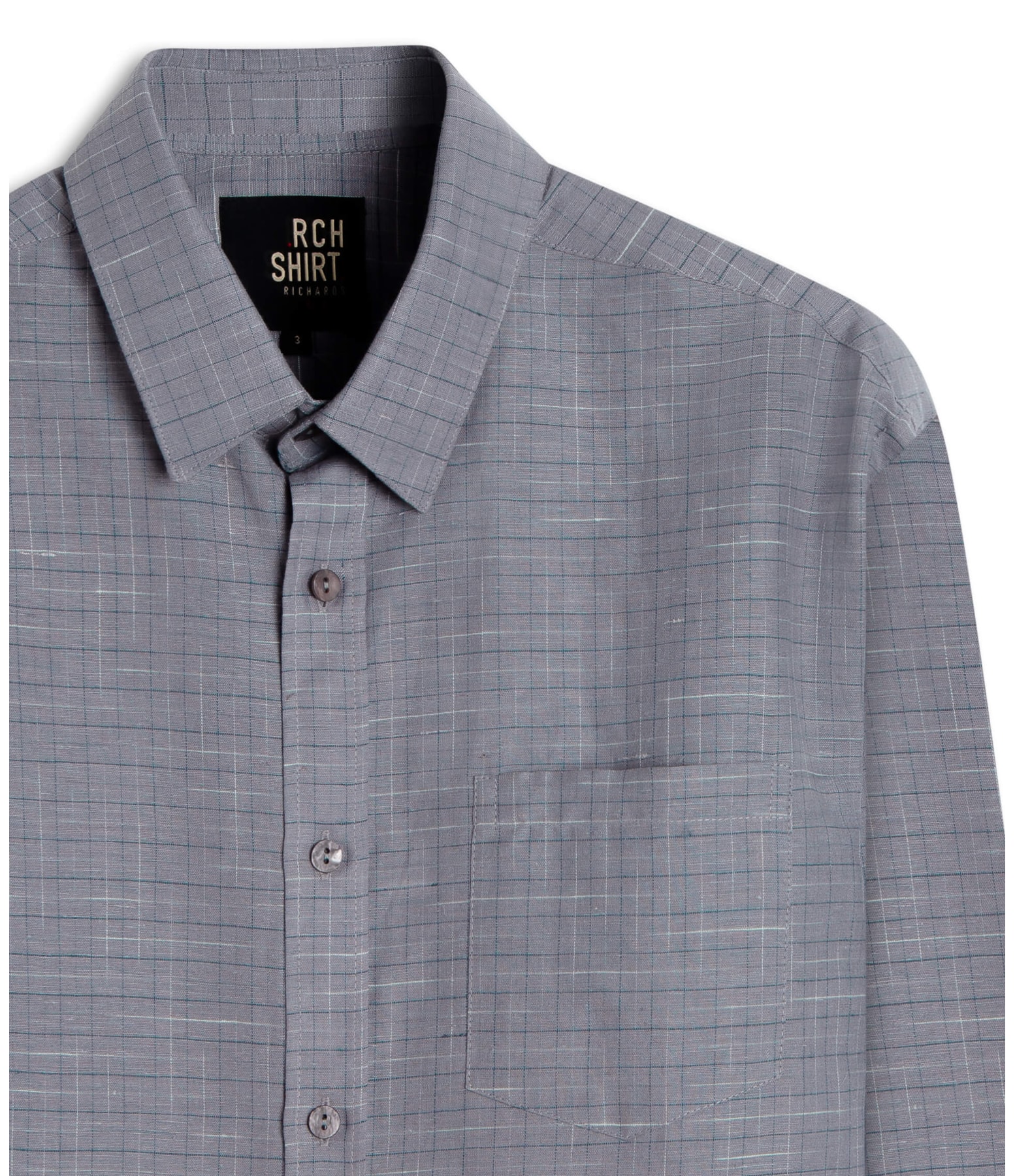 Camisa Linho  Xadrez Lucca Marrom