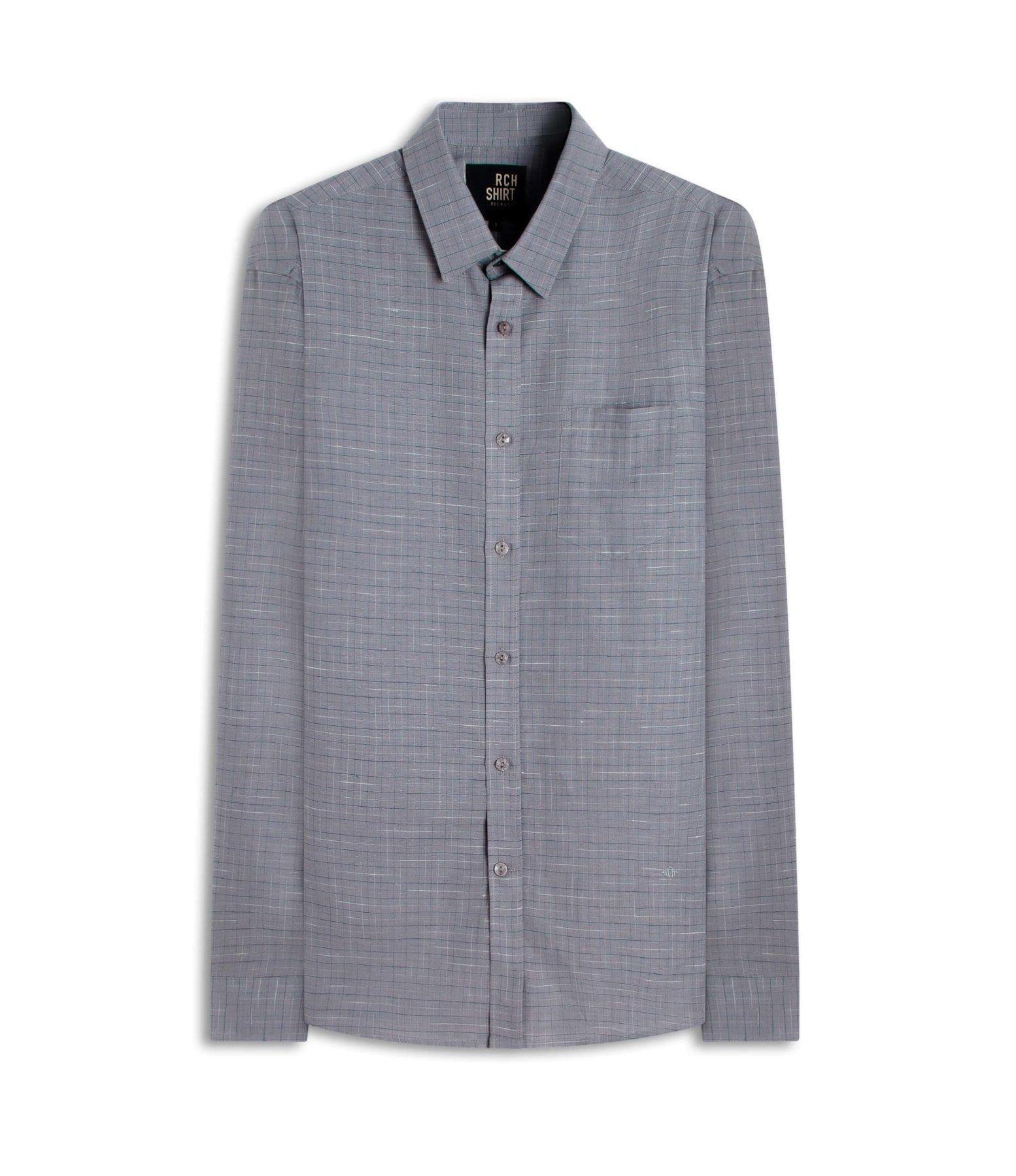 Camisa Linho  Xadrez Lucca Marrom