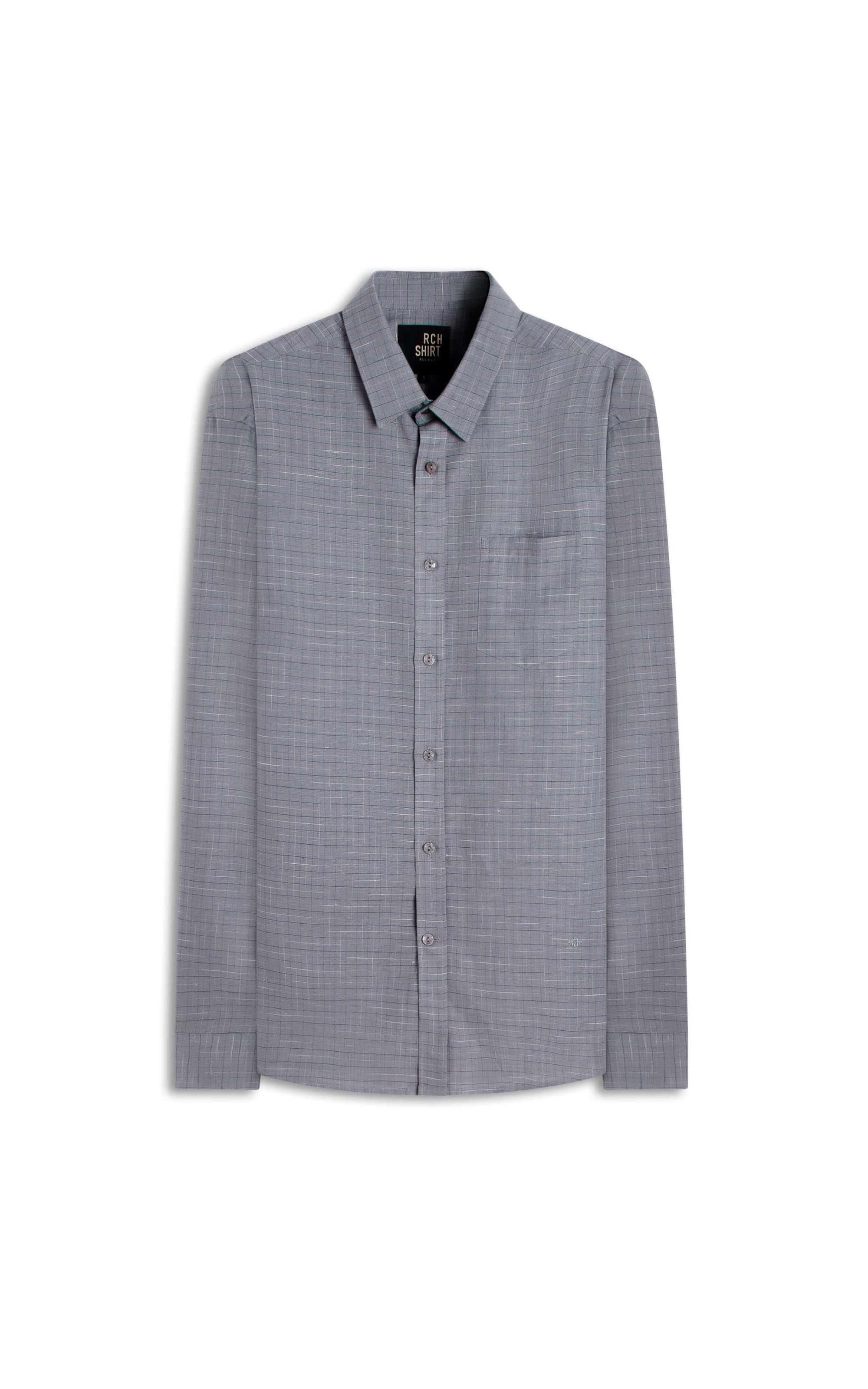 Camisa Linho  Xadrez Lucca Marrom