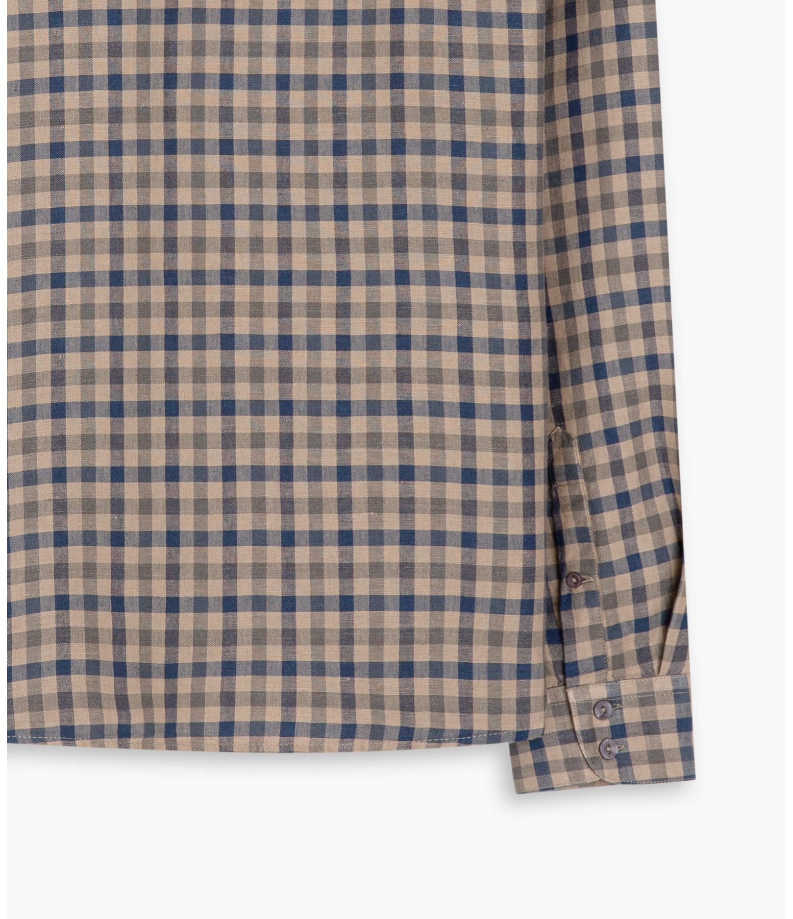 Camisa Linho  Xadrez Ml Dark Navy