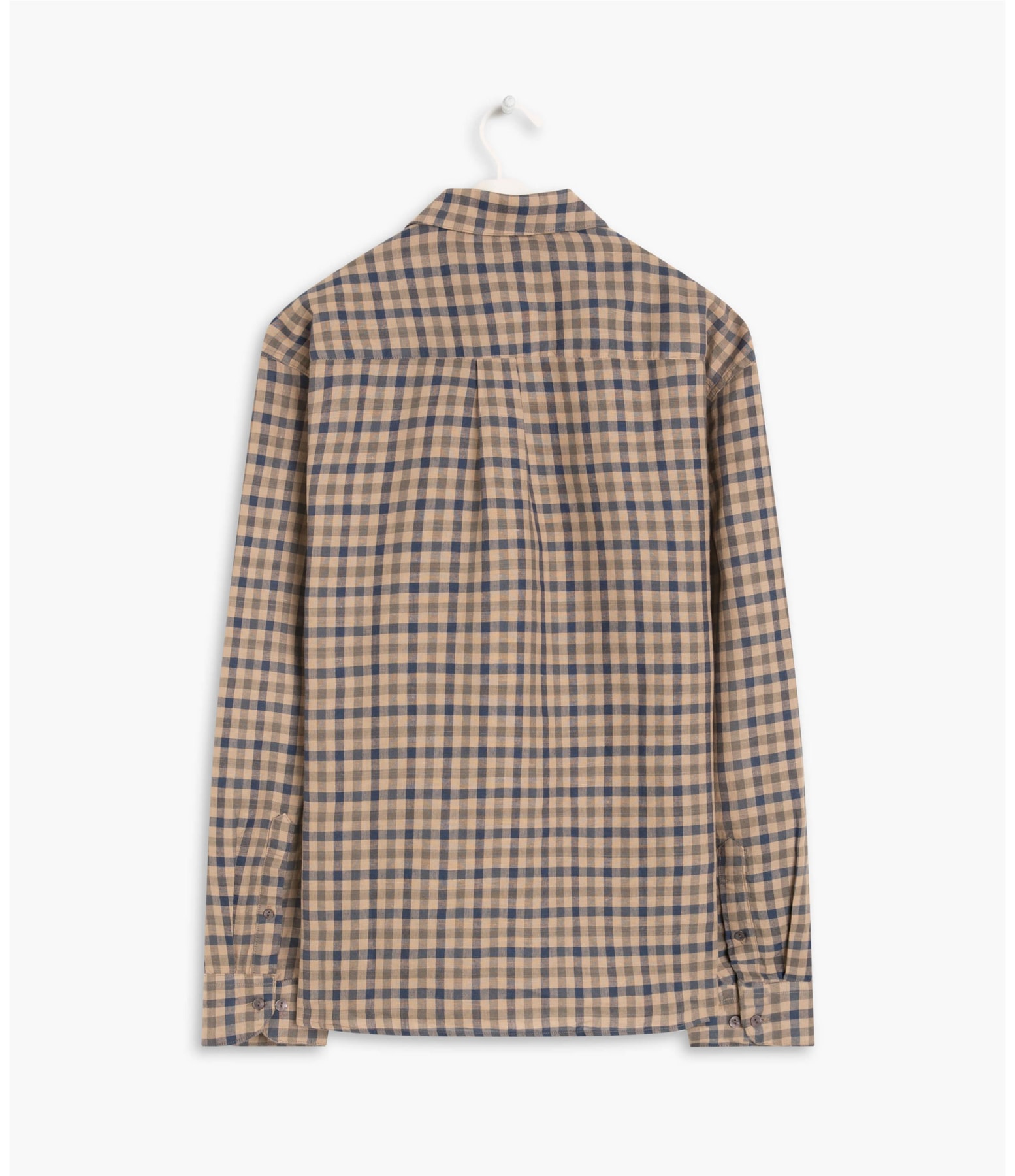 Camisa Linho  Xadrez Ml Dark Navy