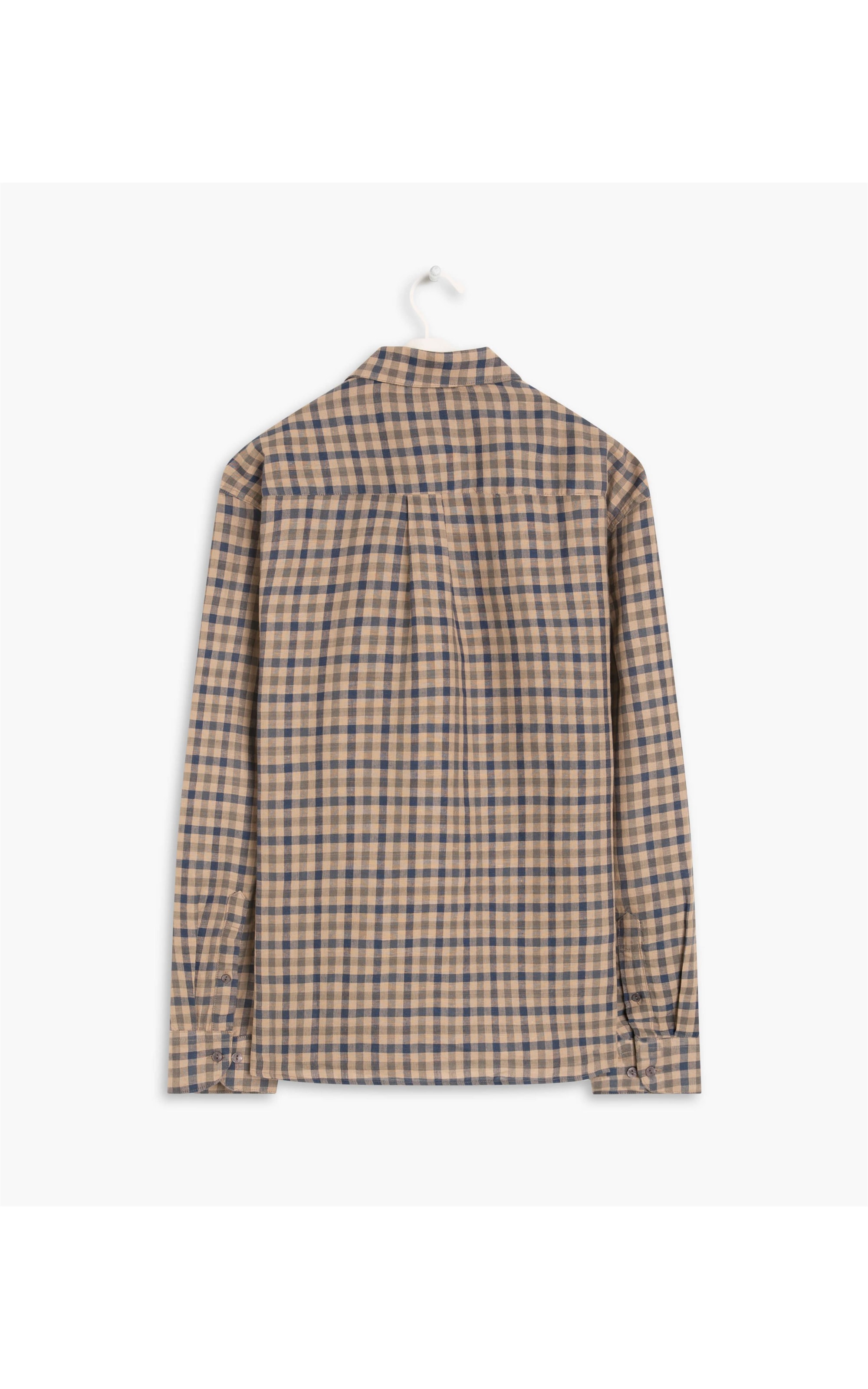 Camisa Linho  Xadrez Ml Dark Navy