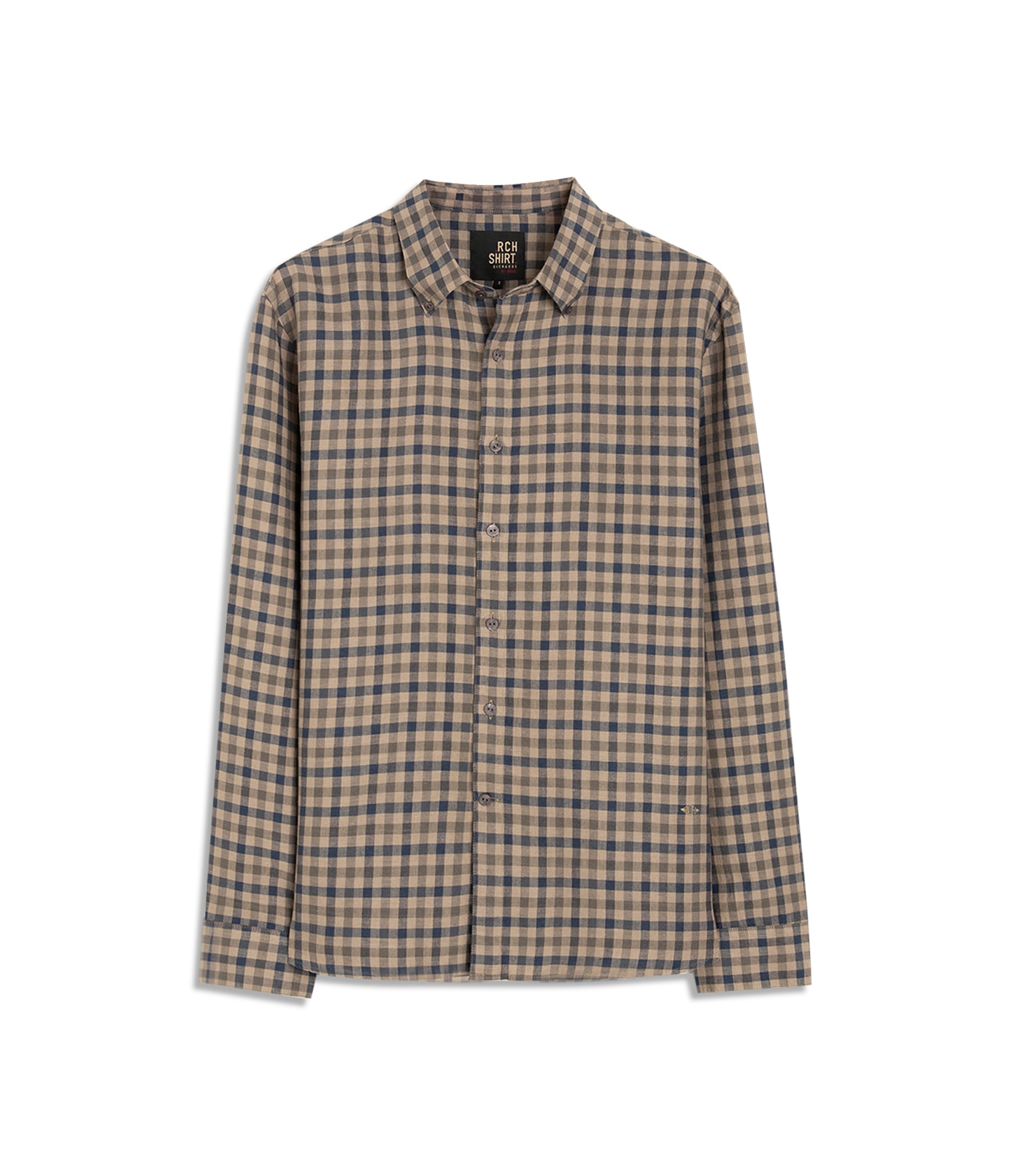 Camisa Linho  Xadrez Ml Dark Navy