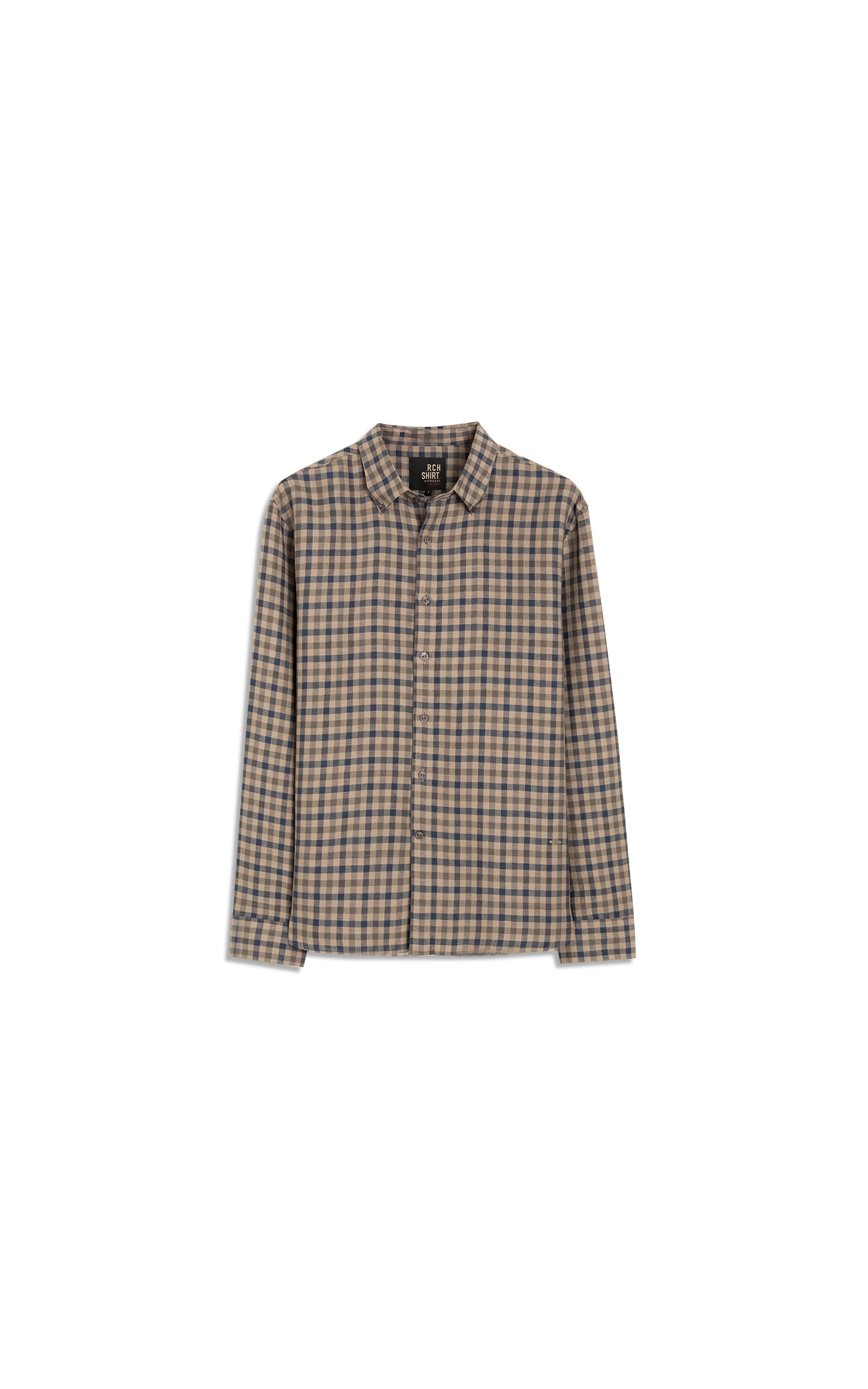 Camisa Linho  Xadrez Ml Dark Navy