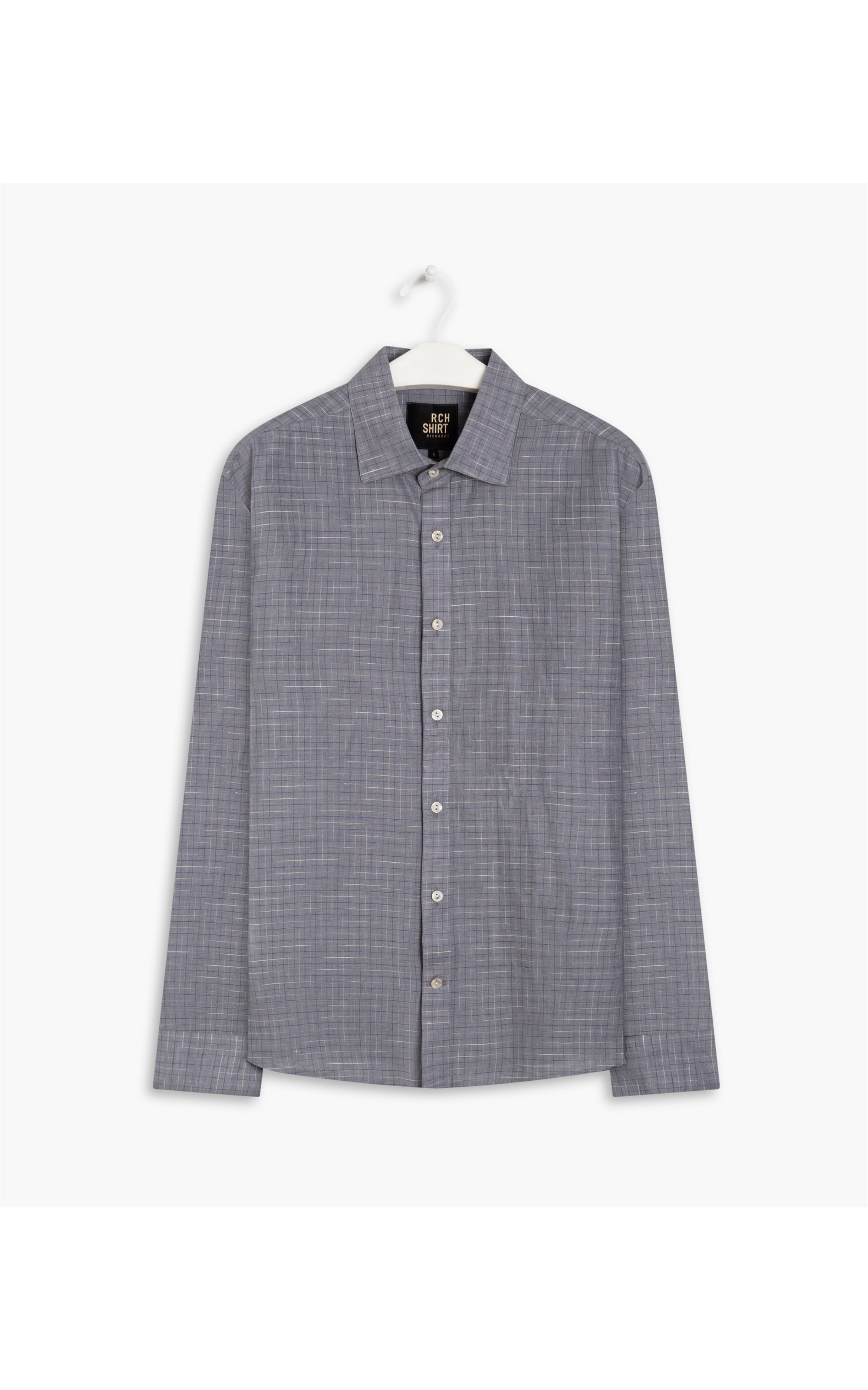 Camisa Linho  Xadrez Thales Ml Masculino Marrom