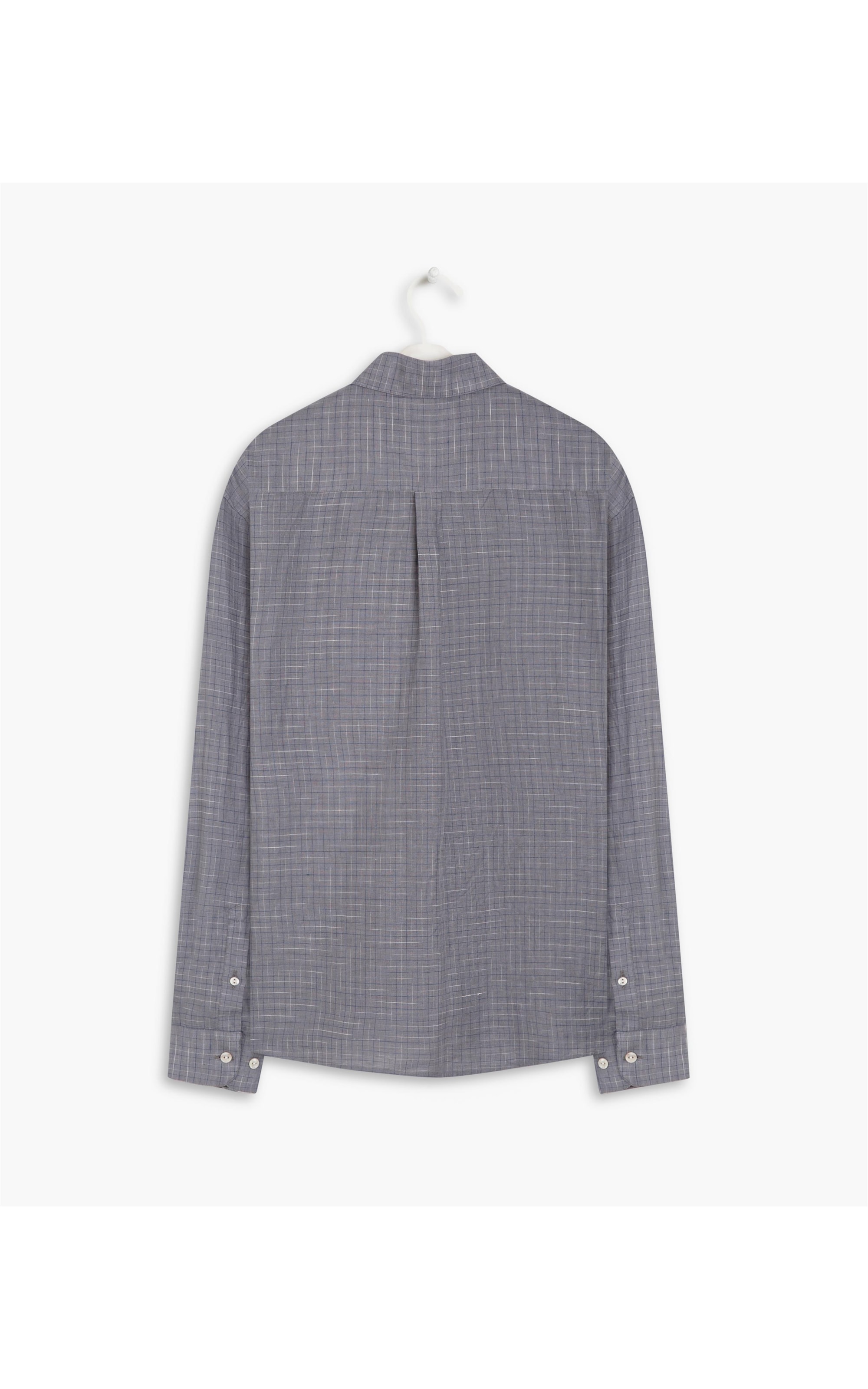 Camisa Linho  Xadrez Thales Ml Masculino Marrom