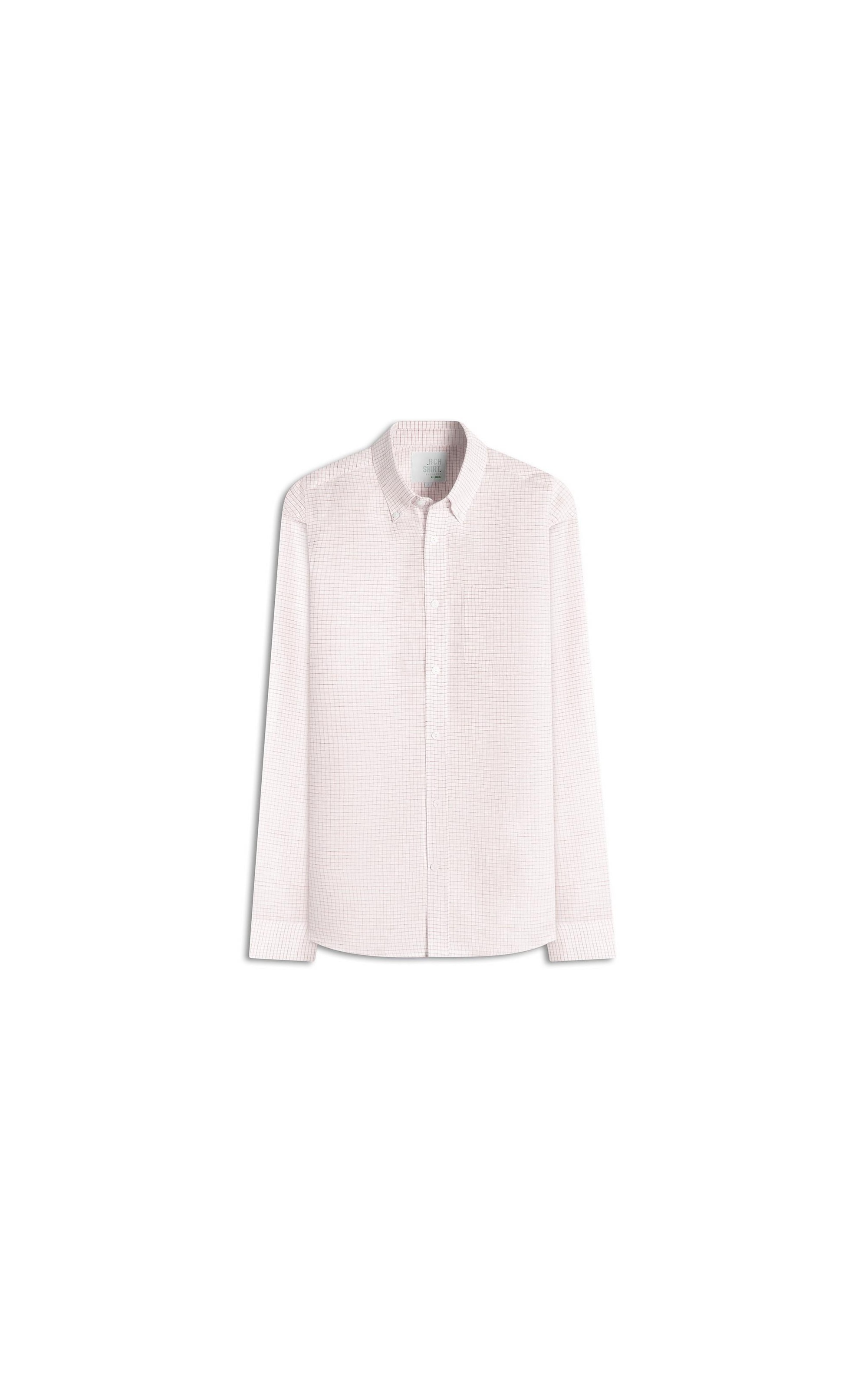 Camisa Linho  Xadrez Vagner Ml Vermelho