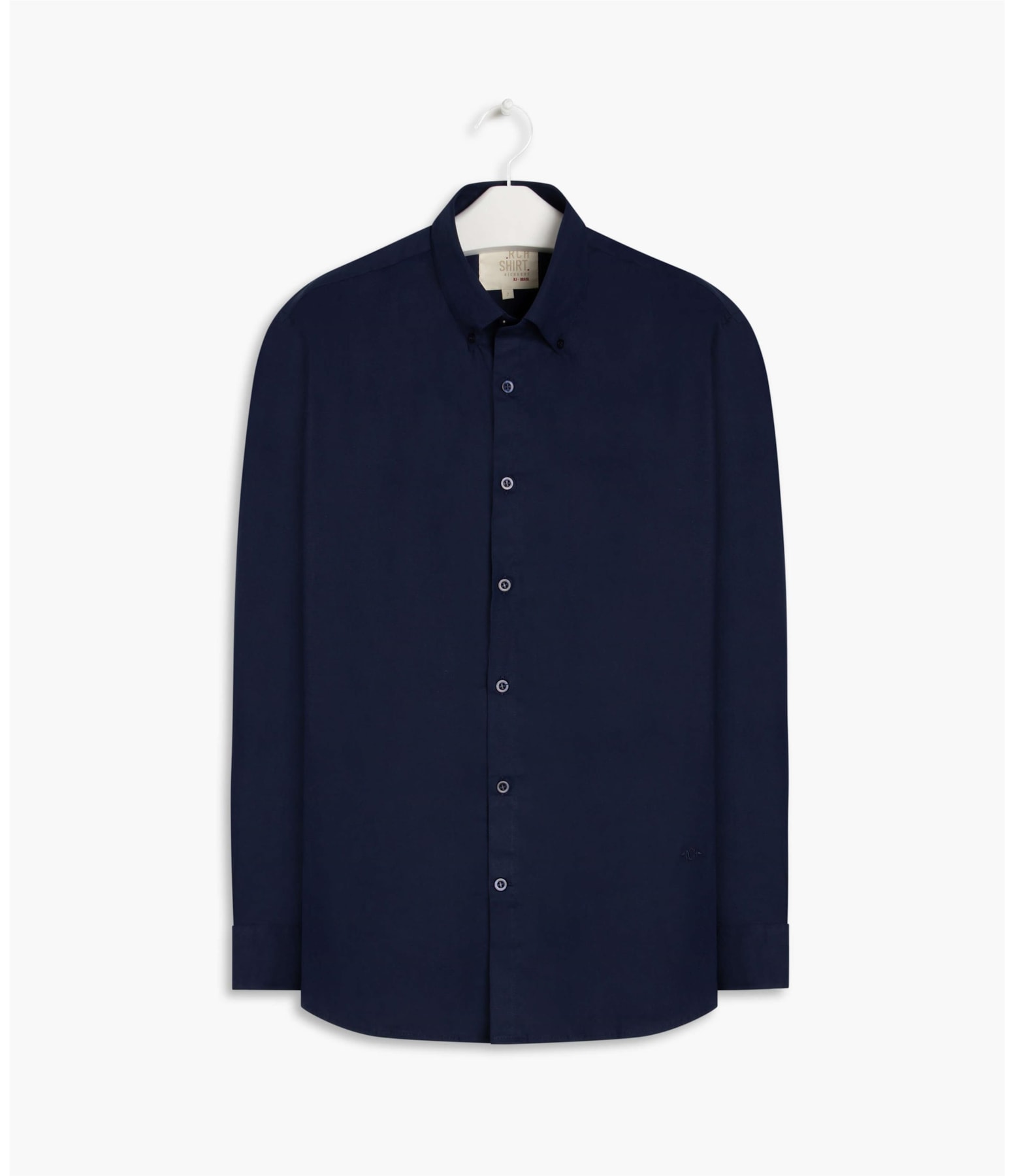 Camisa Lisa Stretch Lisa Ml Dark Navy