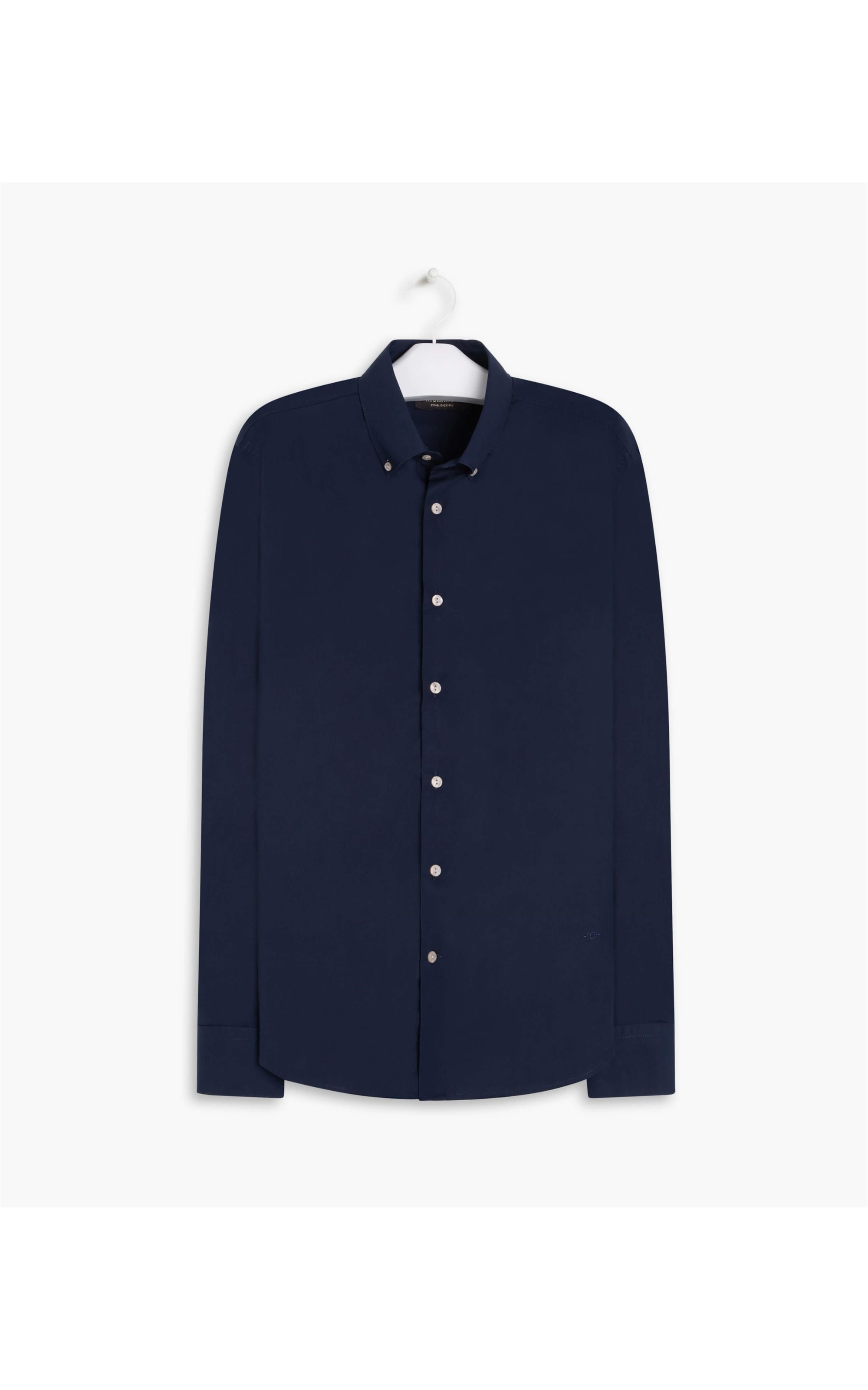 Camisa Lisa Stretch Lisa Ml Marinho