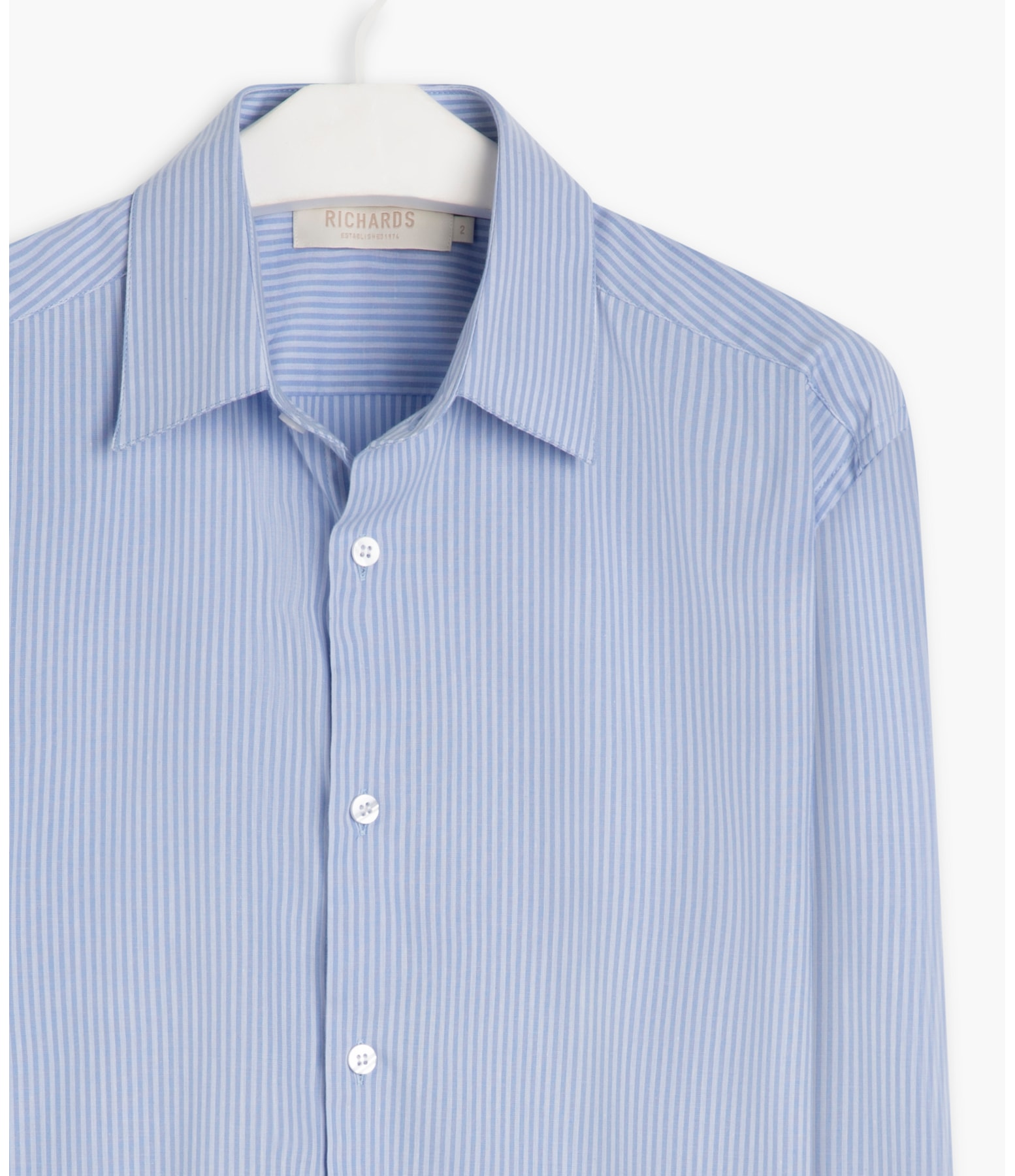 Camisa Listrada Mike Ml Azul Claro
