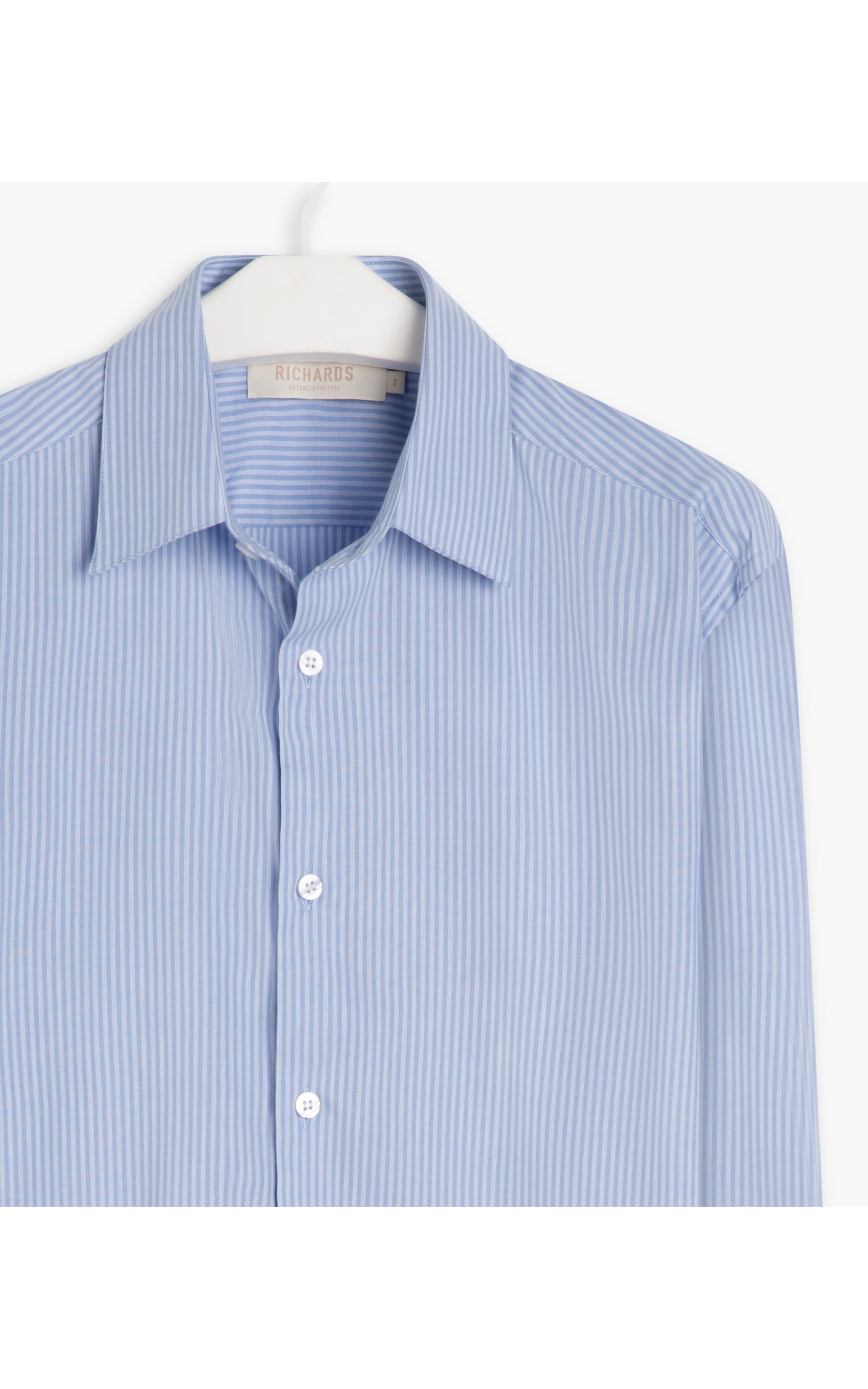 Camisa Listrada Mike Ml Azul Claro