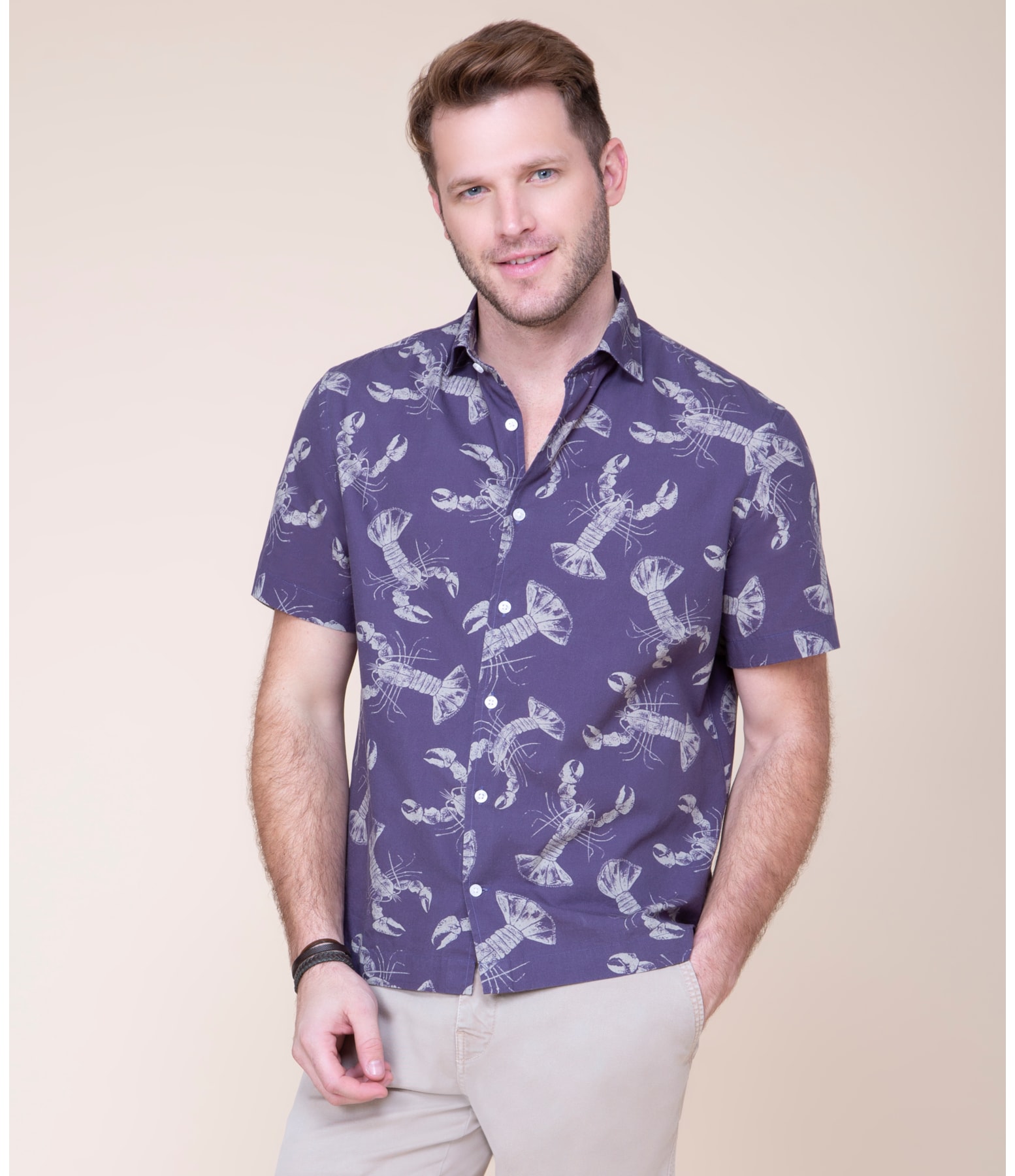 Camisa Lobster Estampada Mc Marinho
