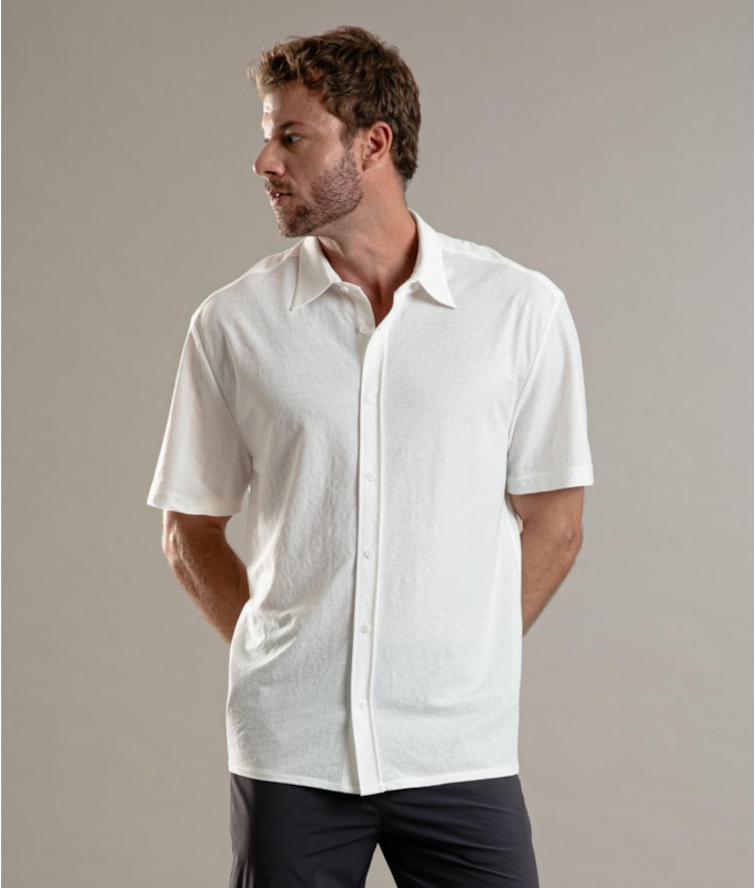 Camisa Loose Piquet Jacob Off White