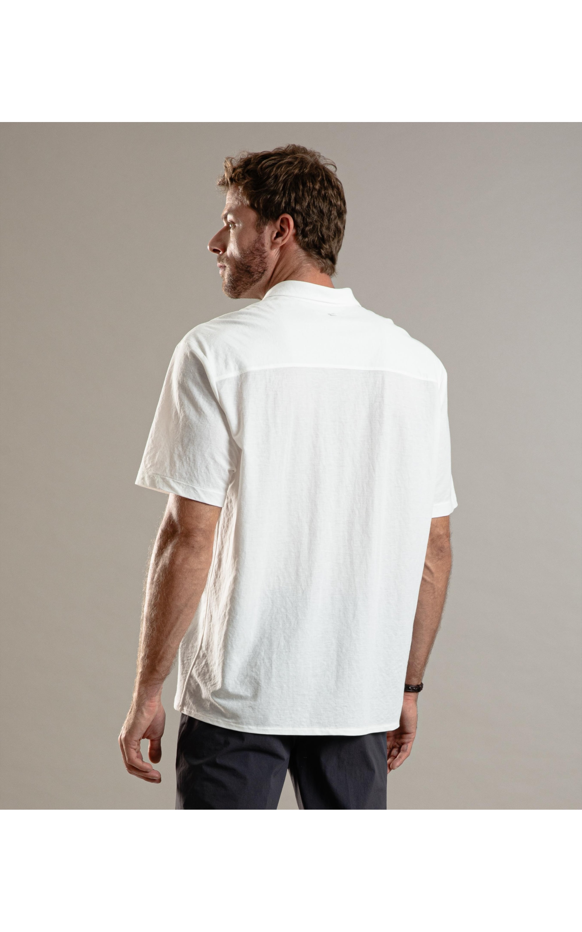 Camisa Loose Piquet Jacob Off White