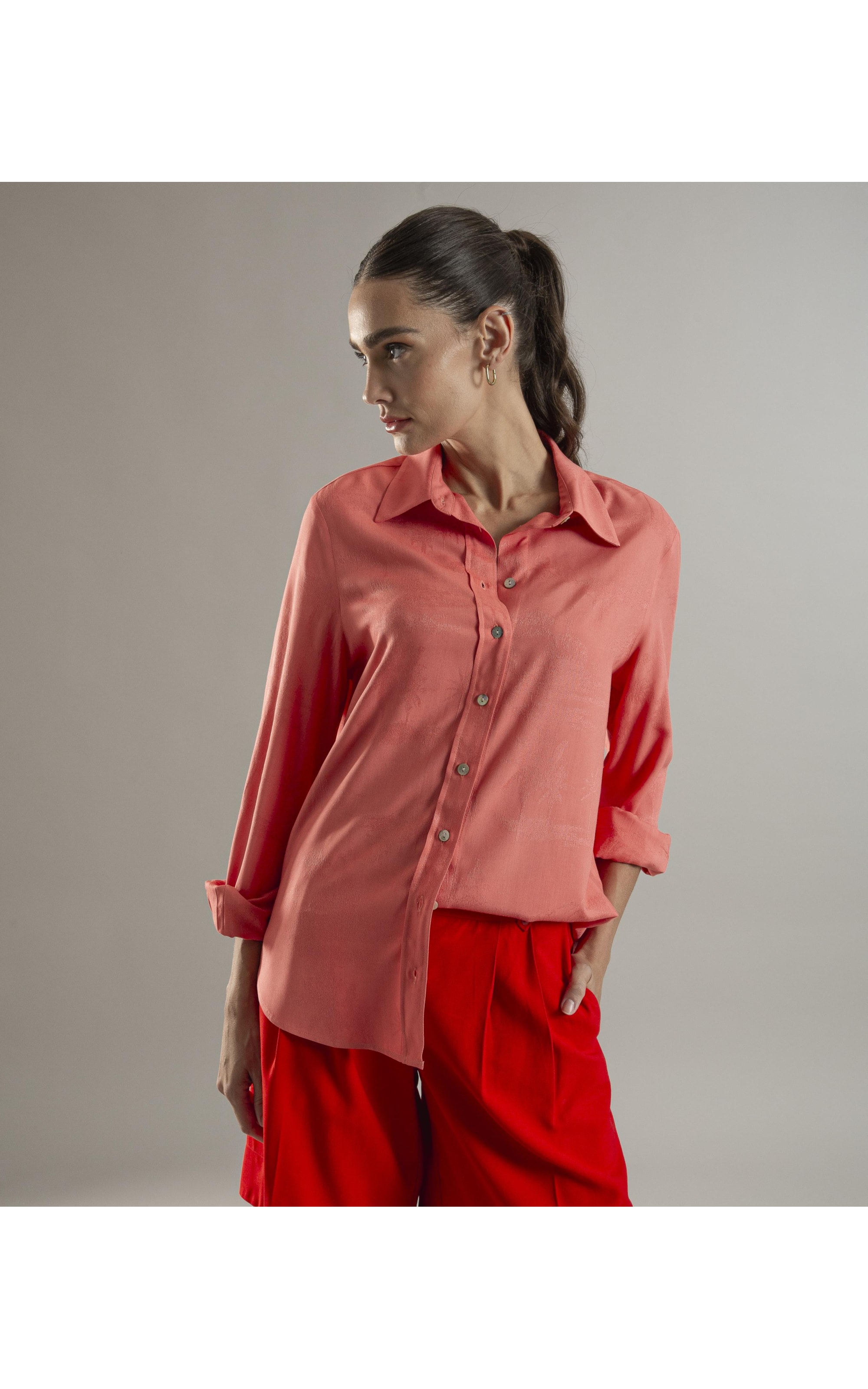 Camisa Magnolia Jacquard Melancia