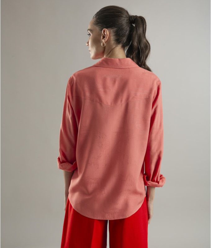 Camisa Magnolia Jacquard Melancia