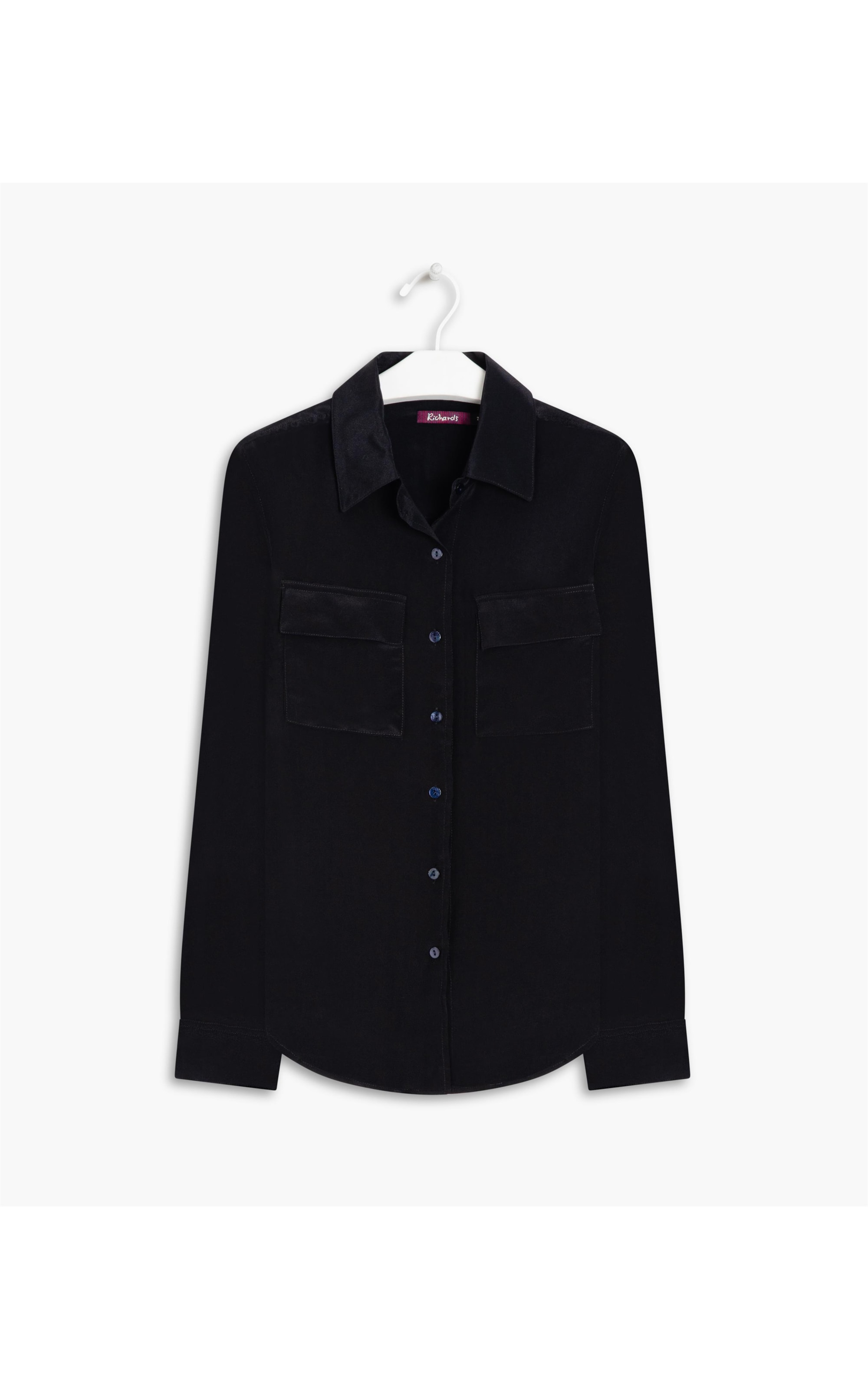 Camisa Magnolia Seda Colors Preto