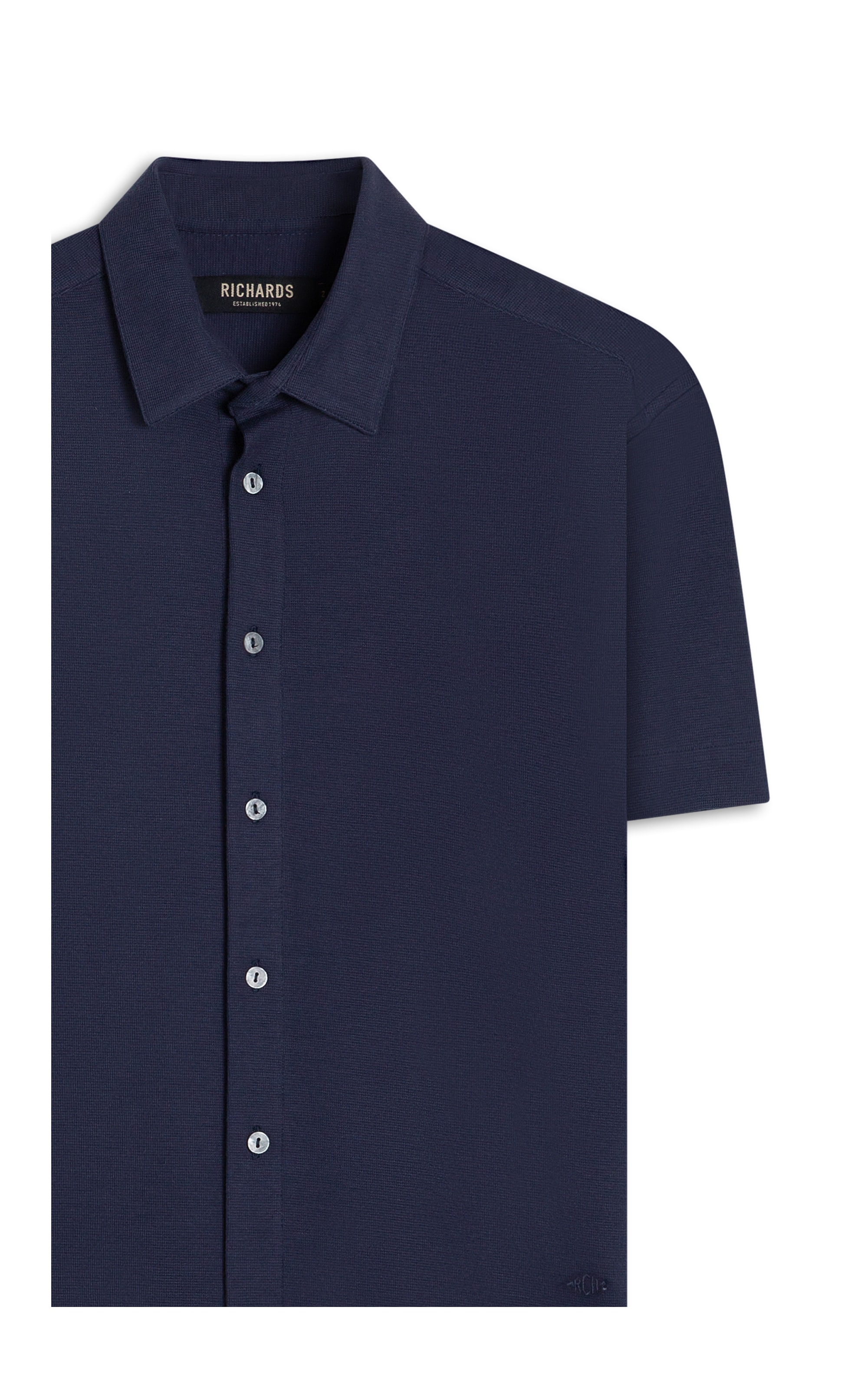Camisa Malha Dotti Mc Dark Navy