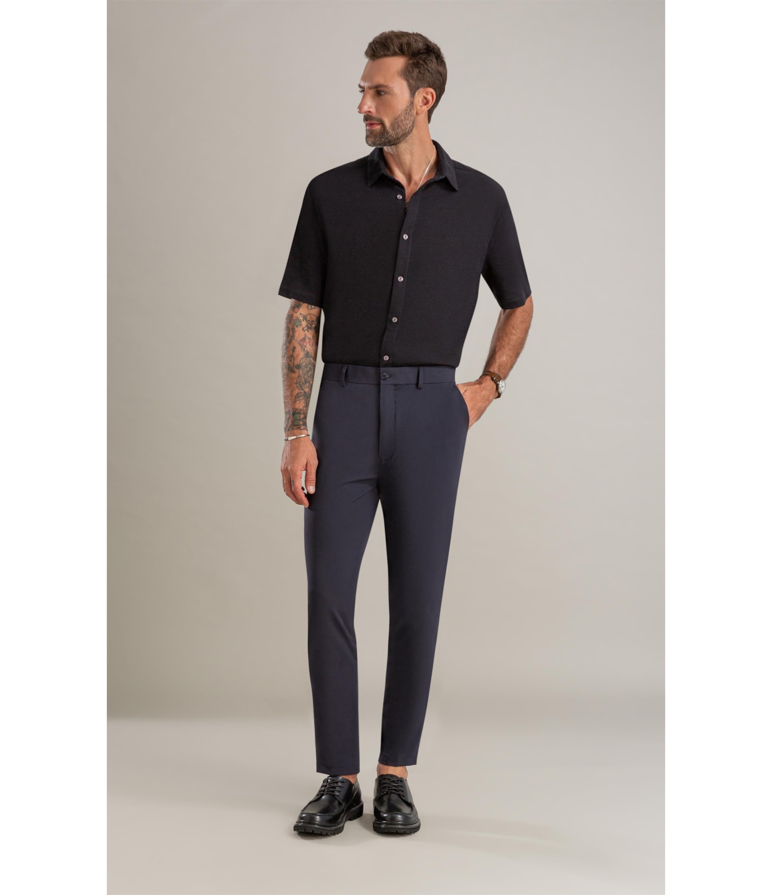 Camisa Malha Dotti Mc Preto