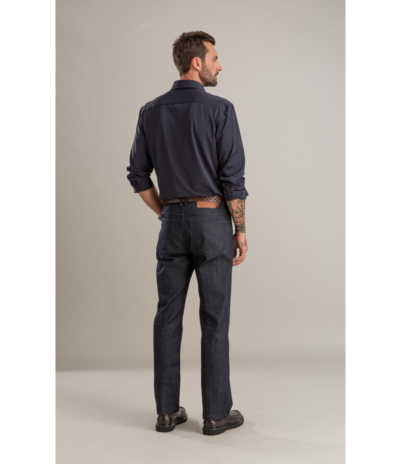 Camisa Malha Nylon Tech Ml Dark Navy