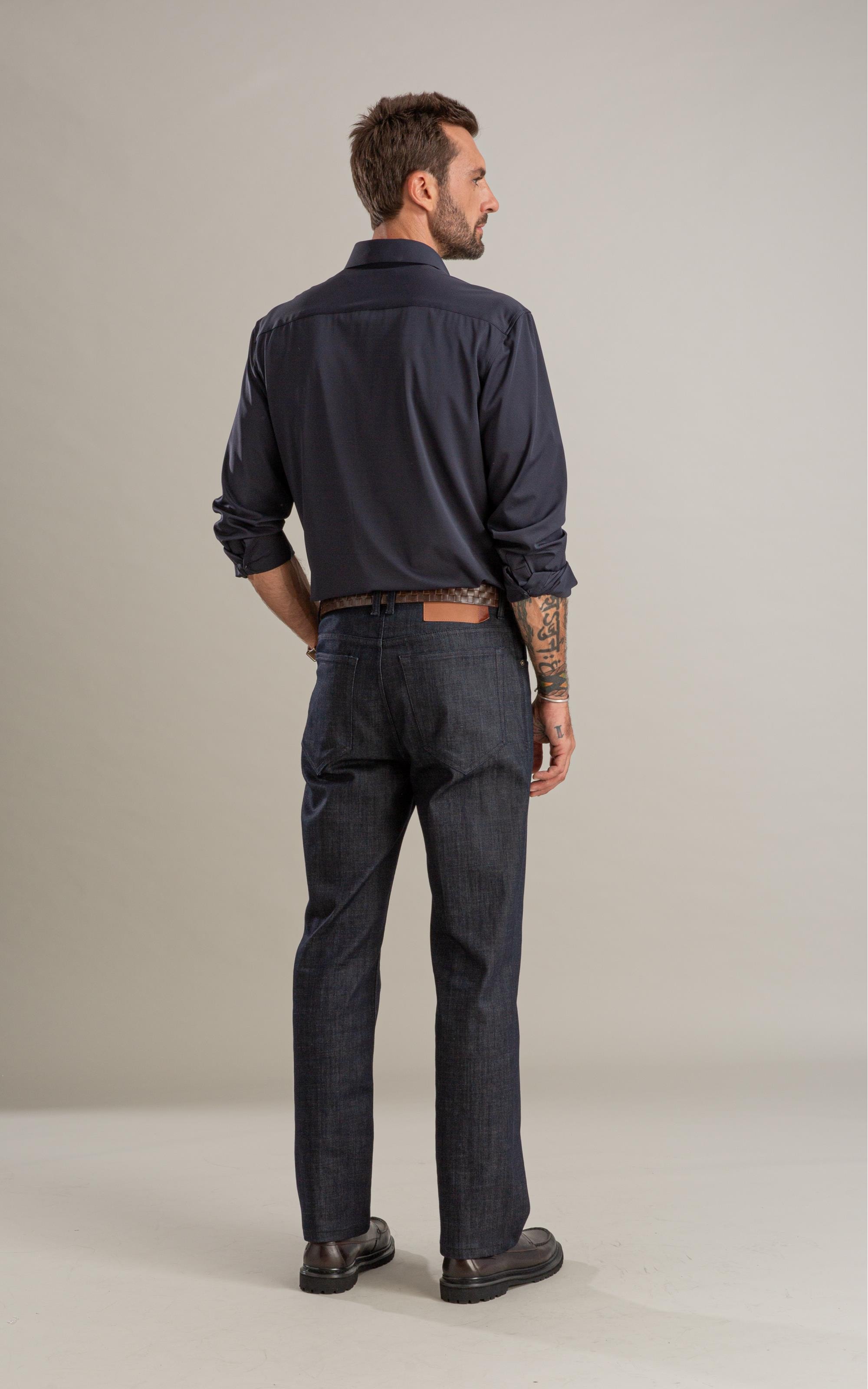 Camisa Malha Nylon Tech Ml Dark Navy