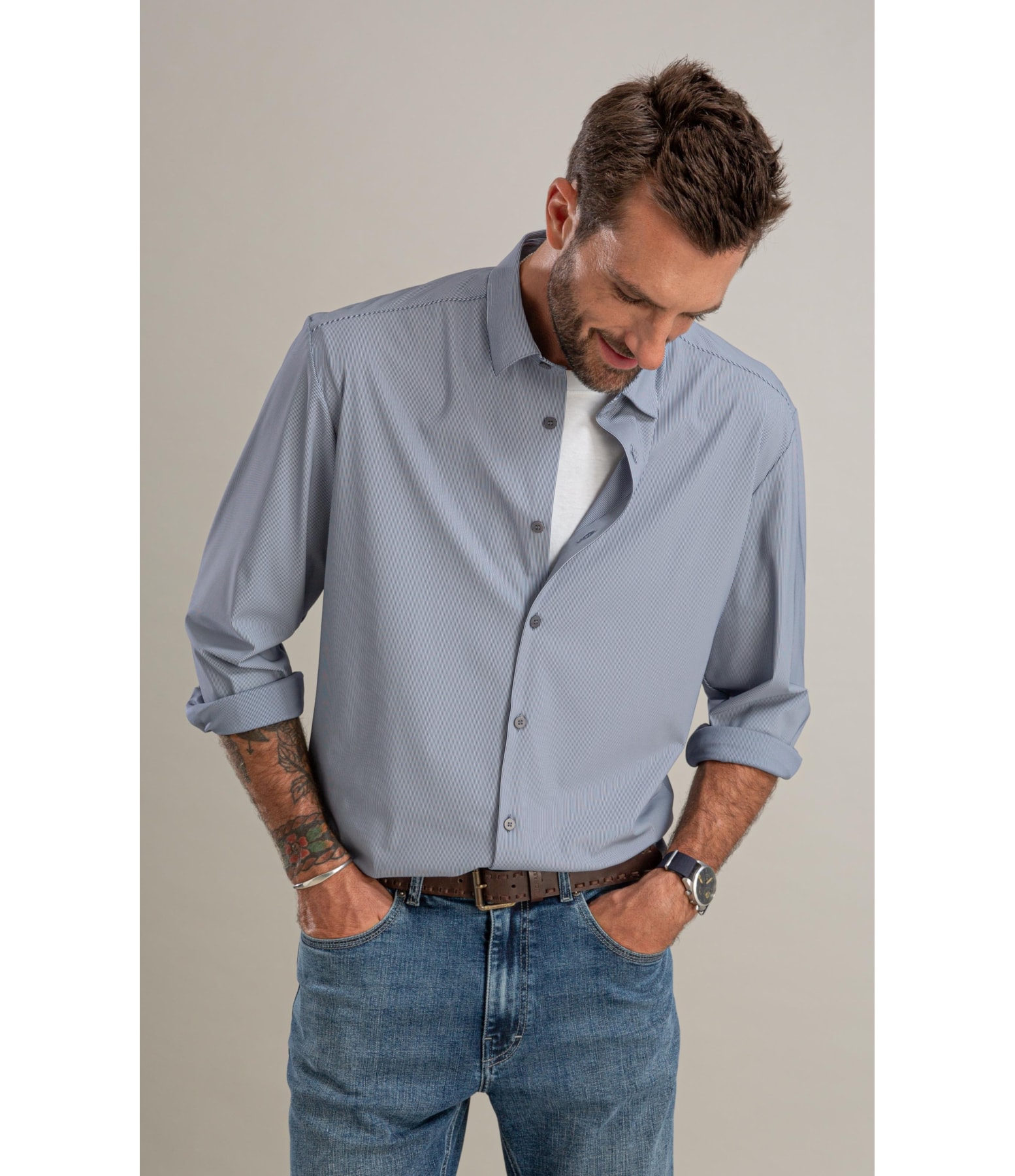 Camisa Malha Tech Ricardo Ml Marinho