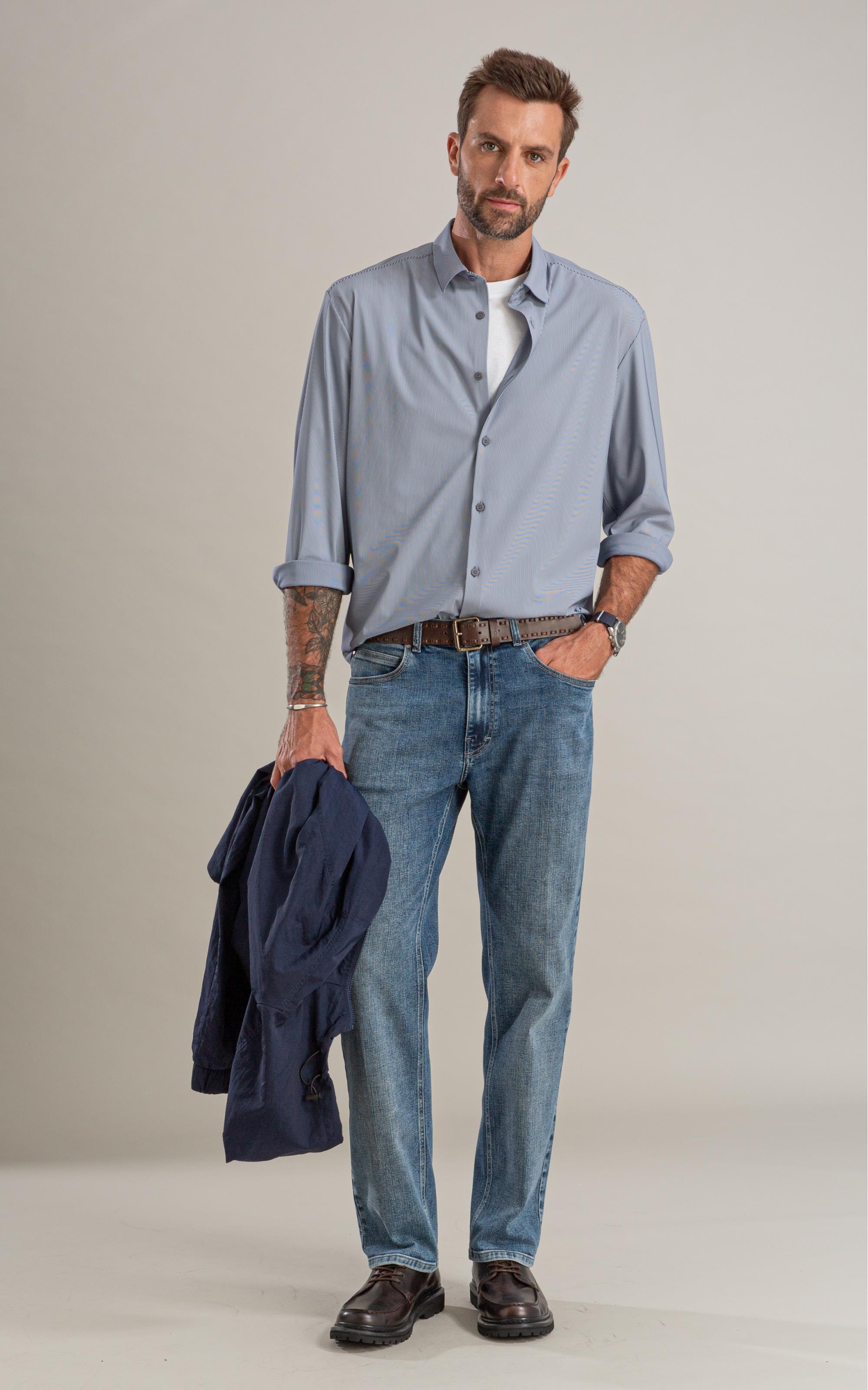 Camisa Malha Tech Ricardo Ml Marinho