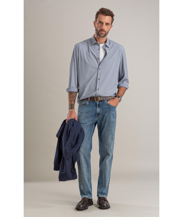 Camisa Malha Tech Ricardo Ml Marinho