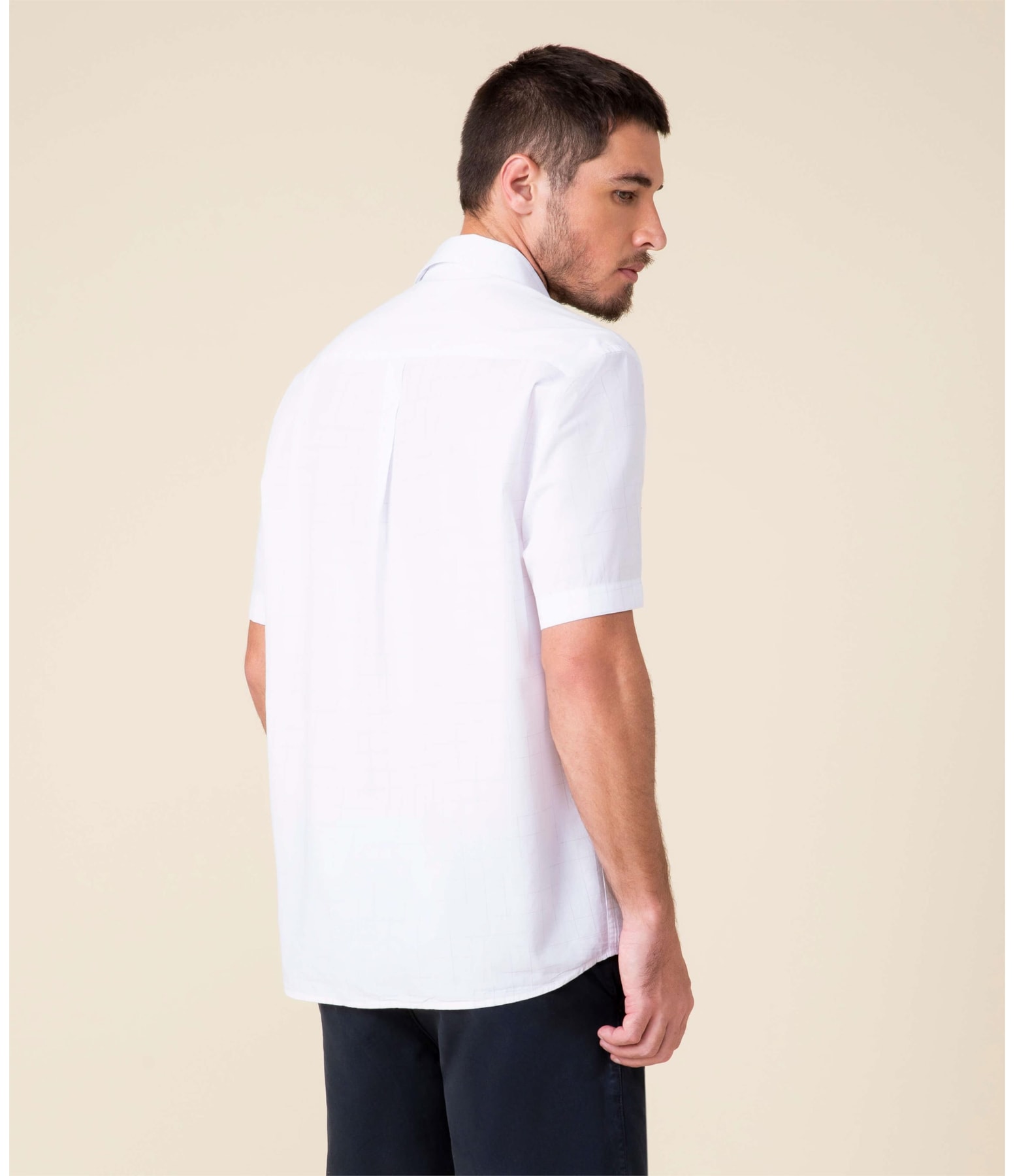 Camisa Manila Xadrez Mc Cinza Claro
