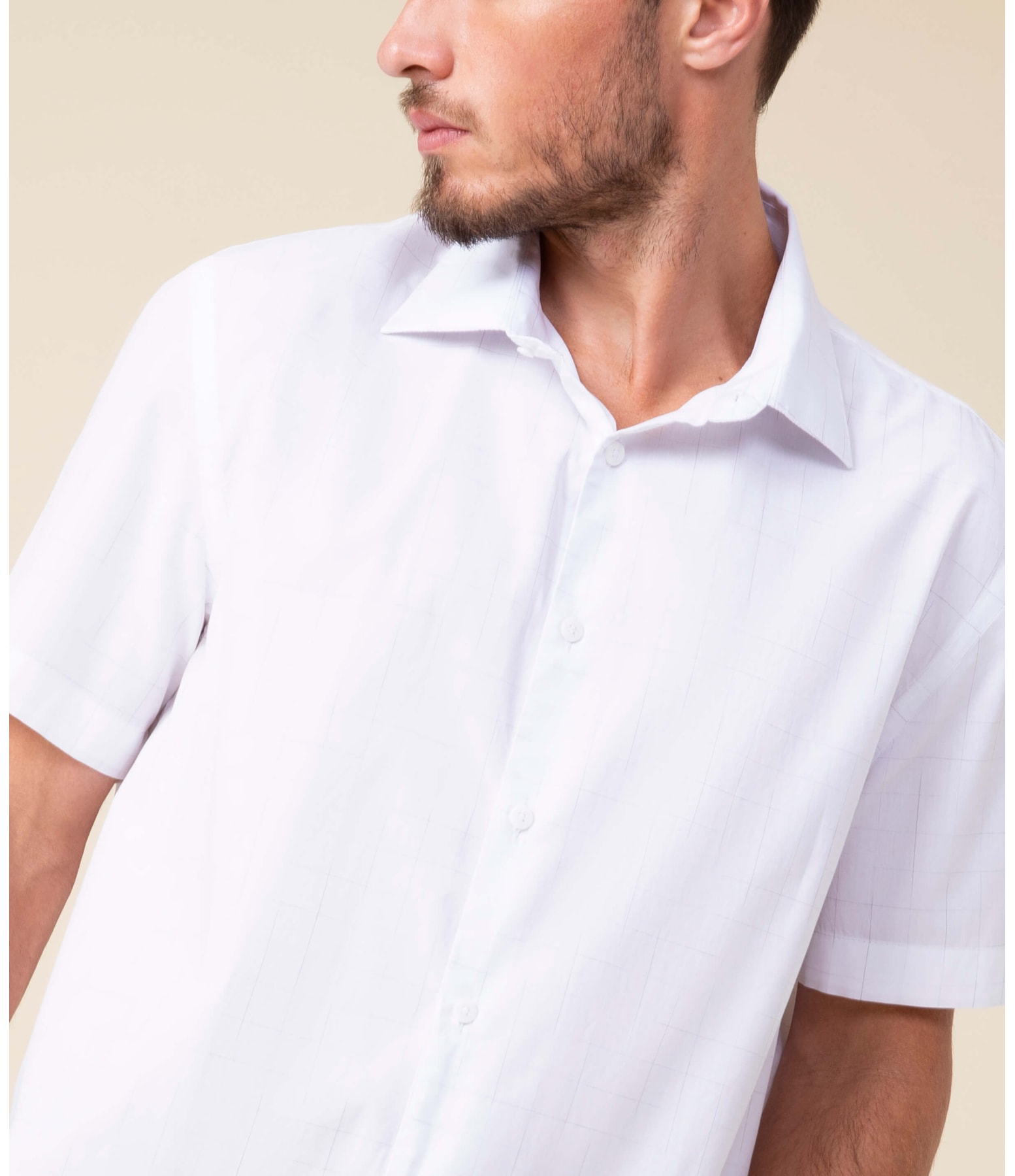 Camisa Manila Xadrez Mc Cinza Claro
