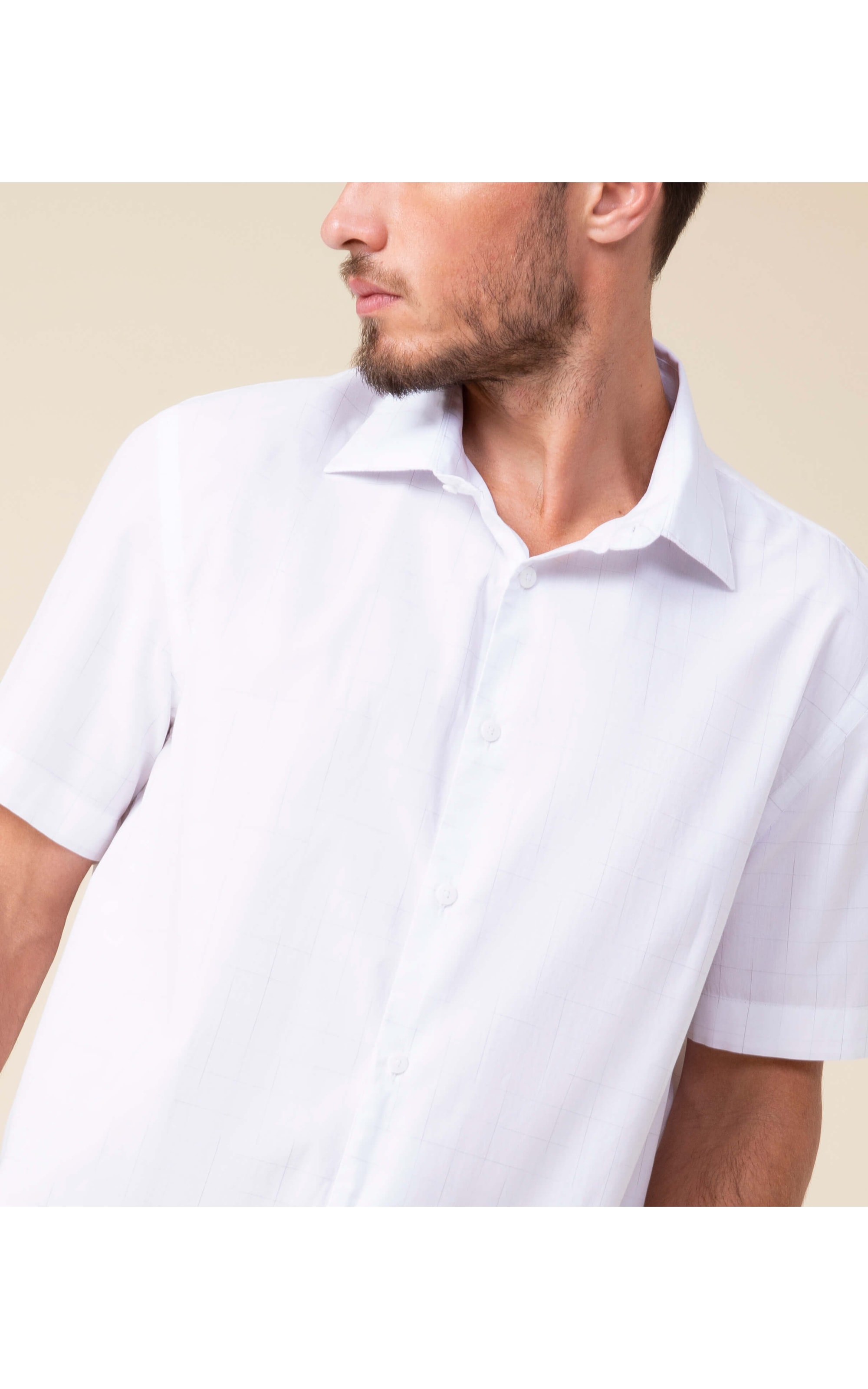 Camisa Manila Xadrez Mc Cinza Claro