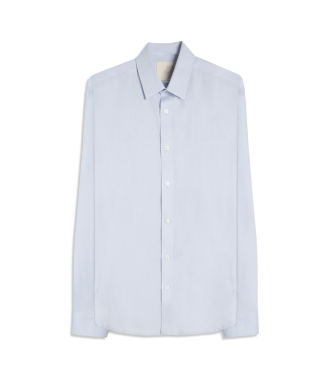 Camisa Maquineta David Ml Azul Claro