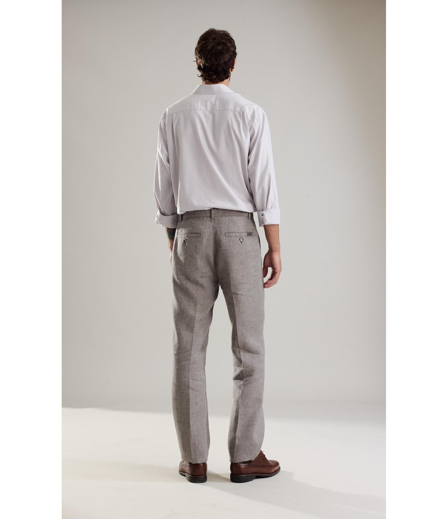 Camisa Maquineta David Ml Cinza Claro