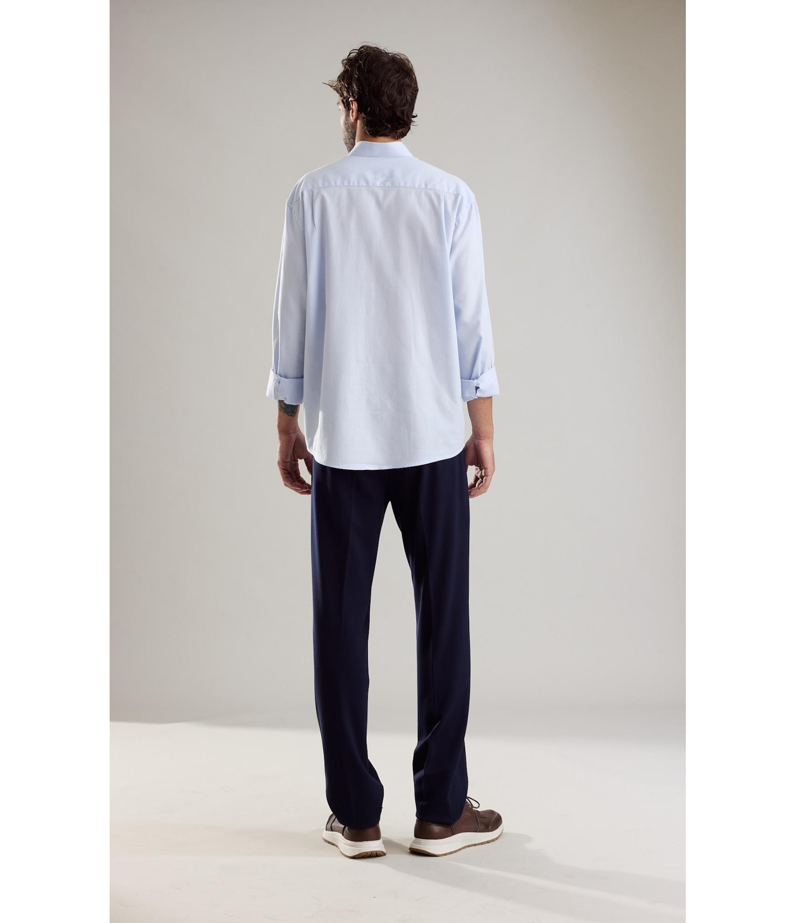 Camisa Maquineta Thales Ml Azul Claro