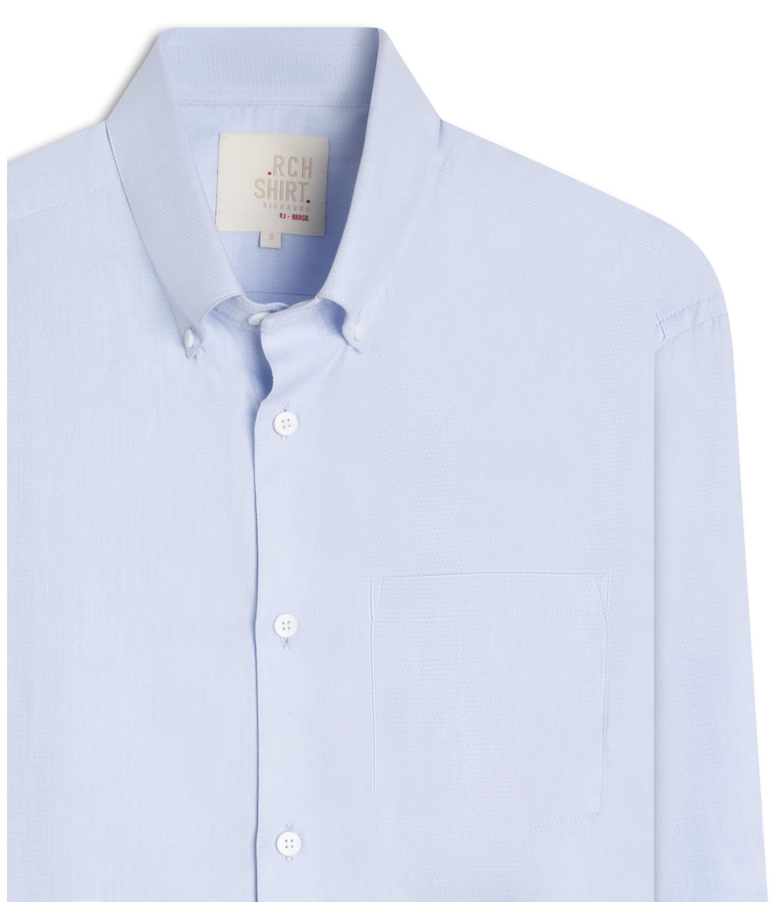 Camisa Maquineta Thales Ml Azul Claro