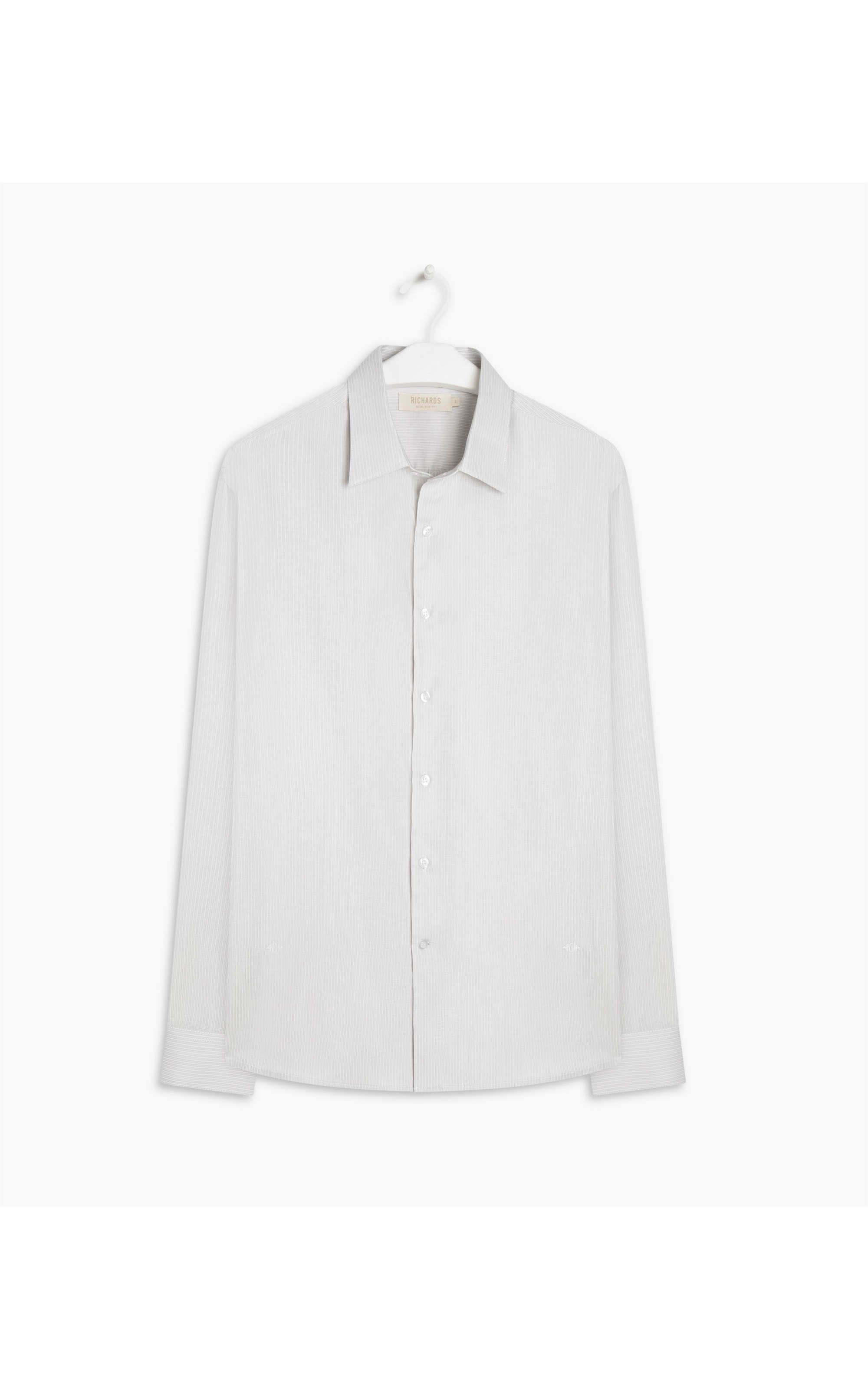 Camisa Maquinetada Byron Ml Cinza Claro