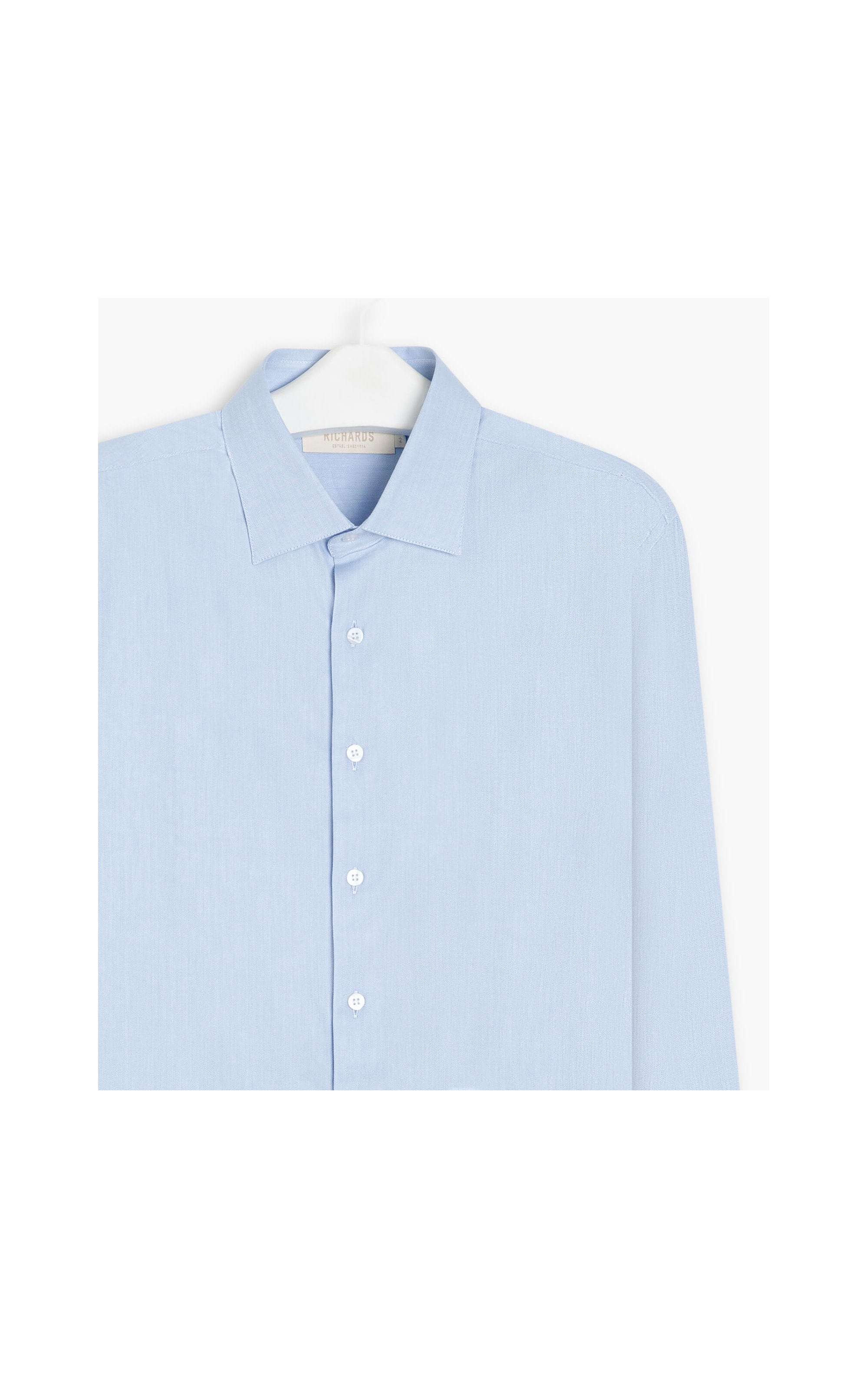 Camisa Maquinetada Flip Ml Azul Claro