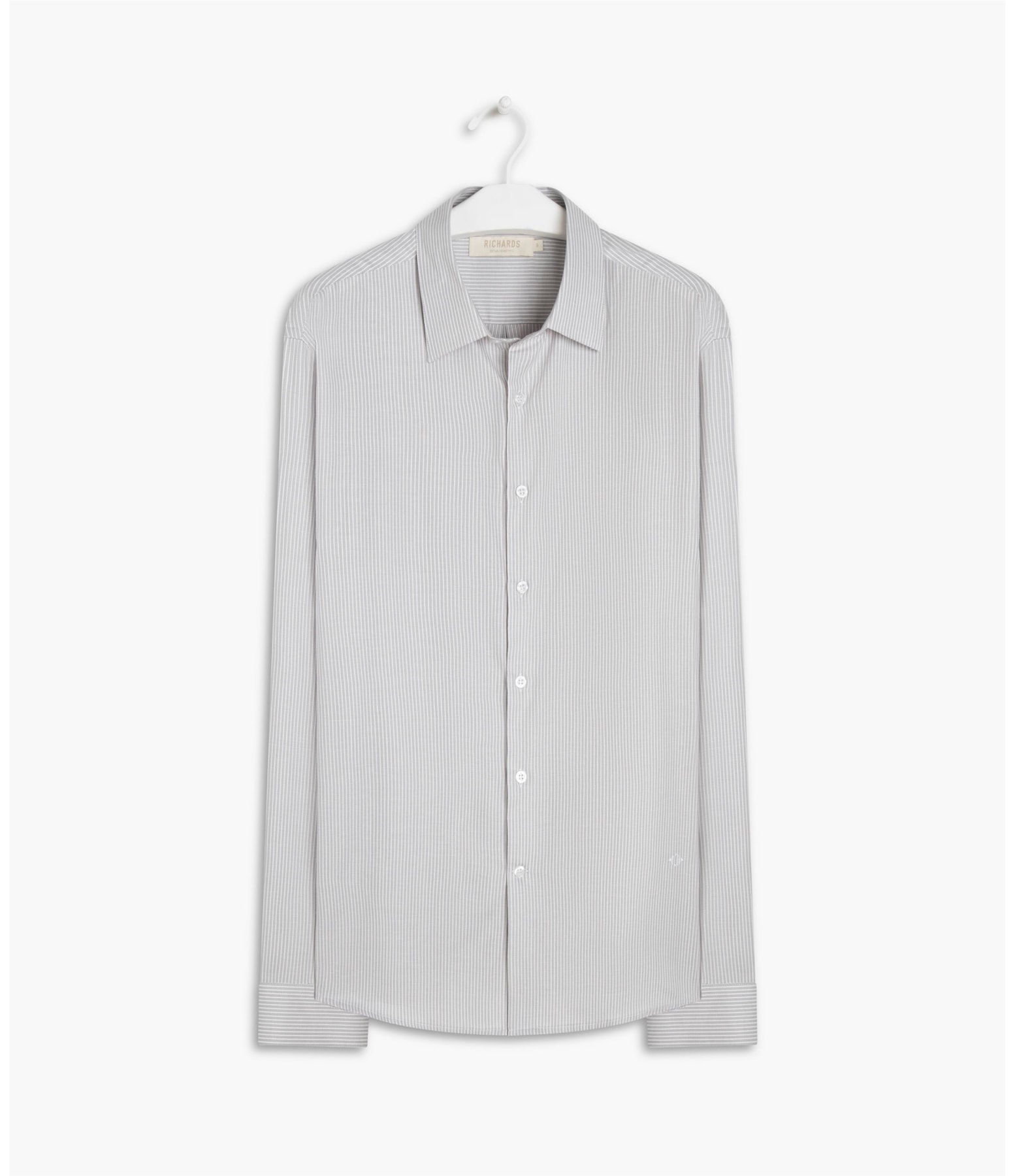 Camisa Maquinetada Viti Ml Cinza Claro