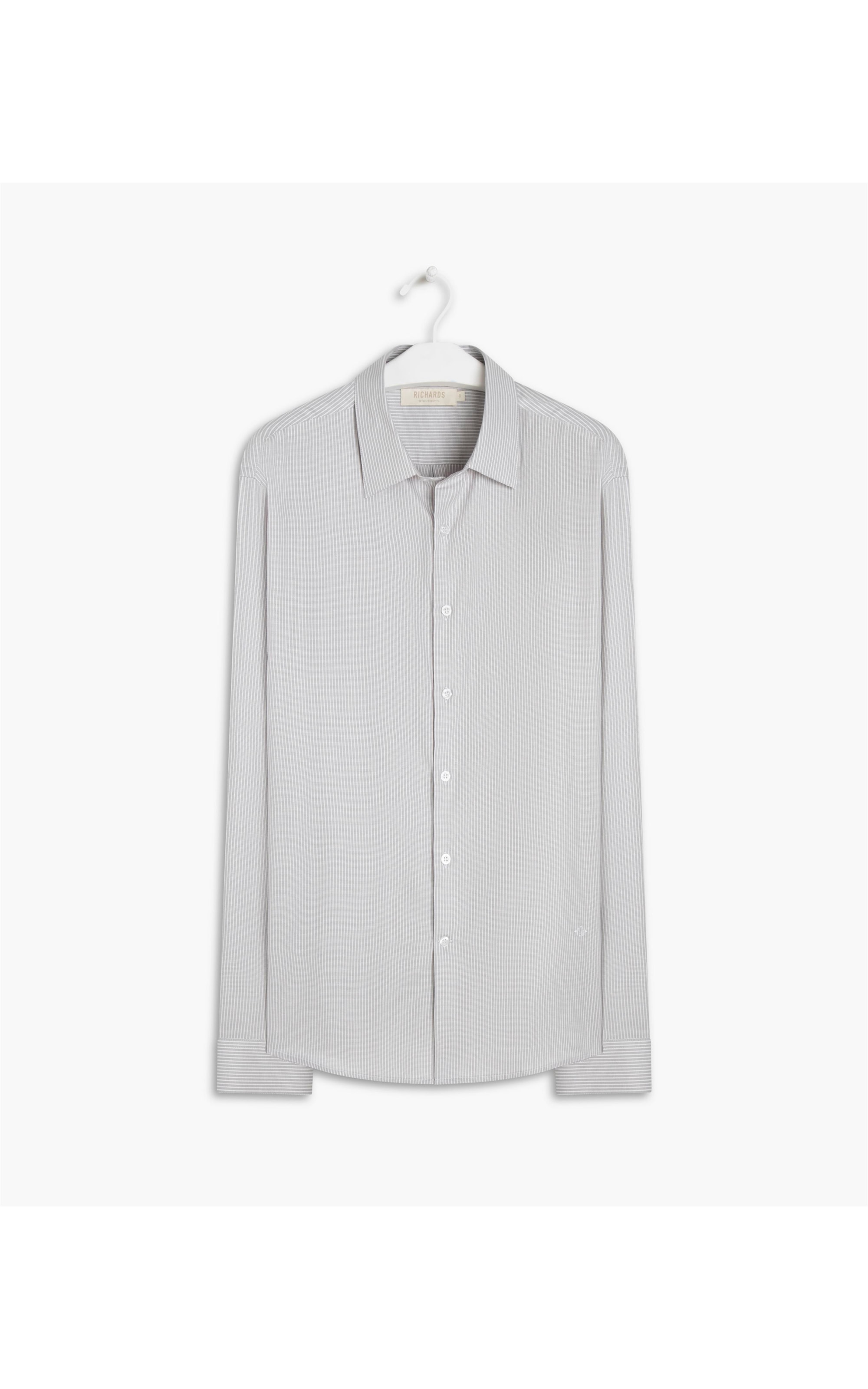 Camisa Maquinetada Viti Ml Cinza Claro
