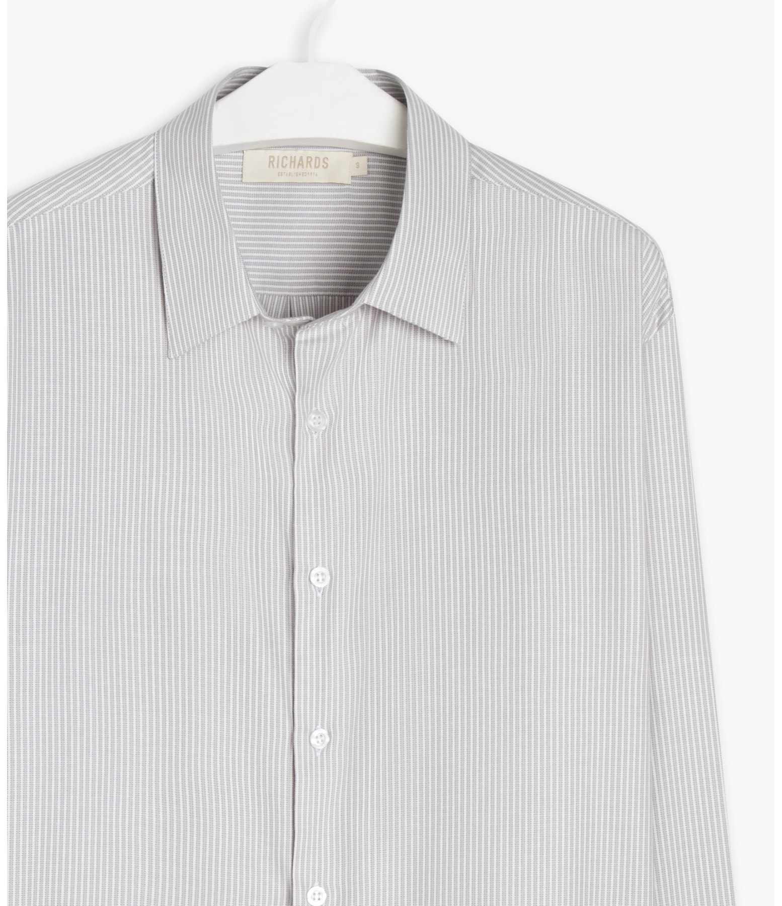 Camisa Maquinetada Viti Ml Cinza Claro