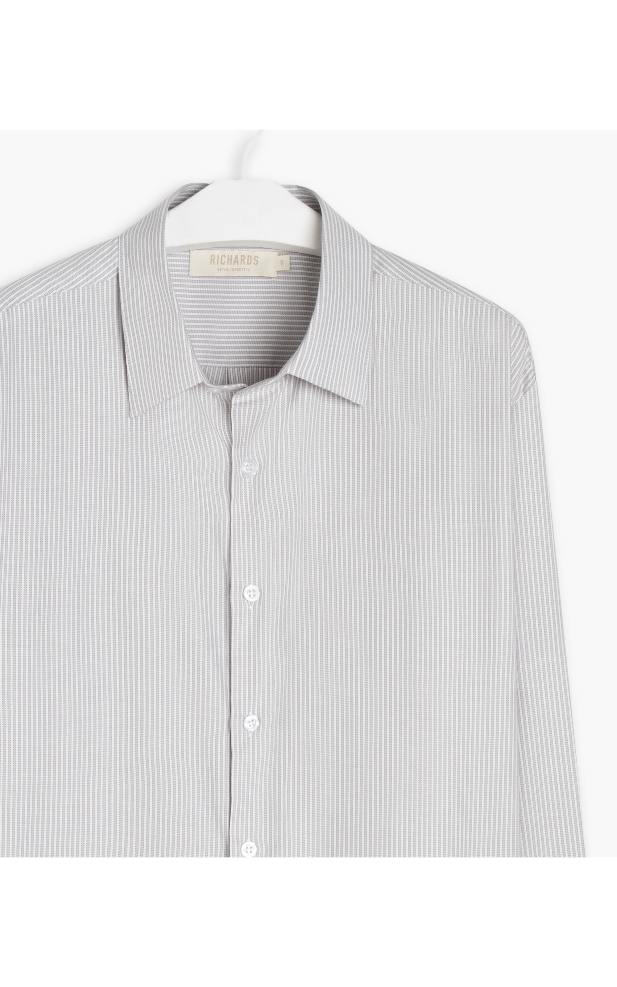Camisa Maquinetada Viti Ml Cinza Claro