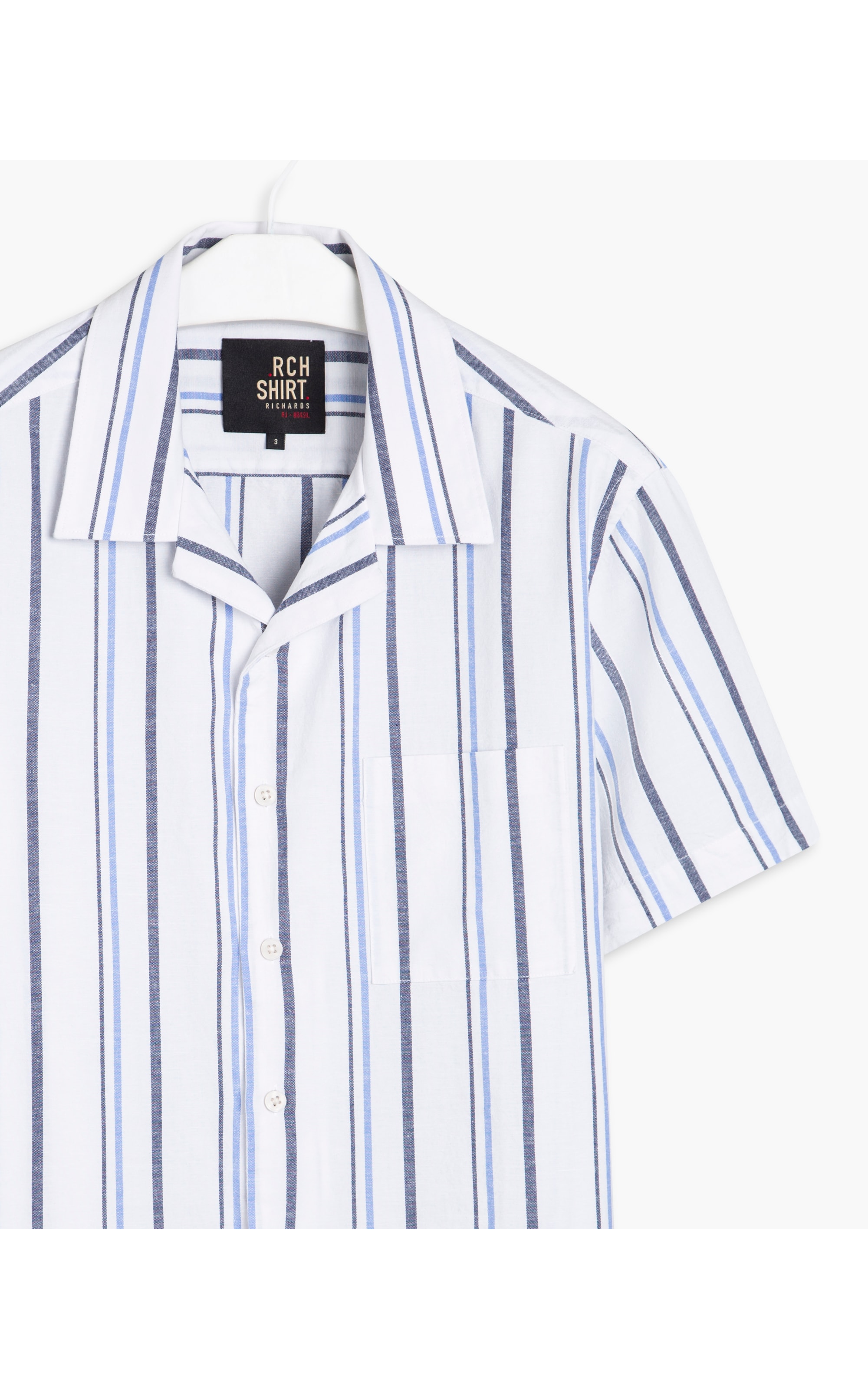 Camisa Maresia Listrada Mc Azul