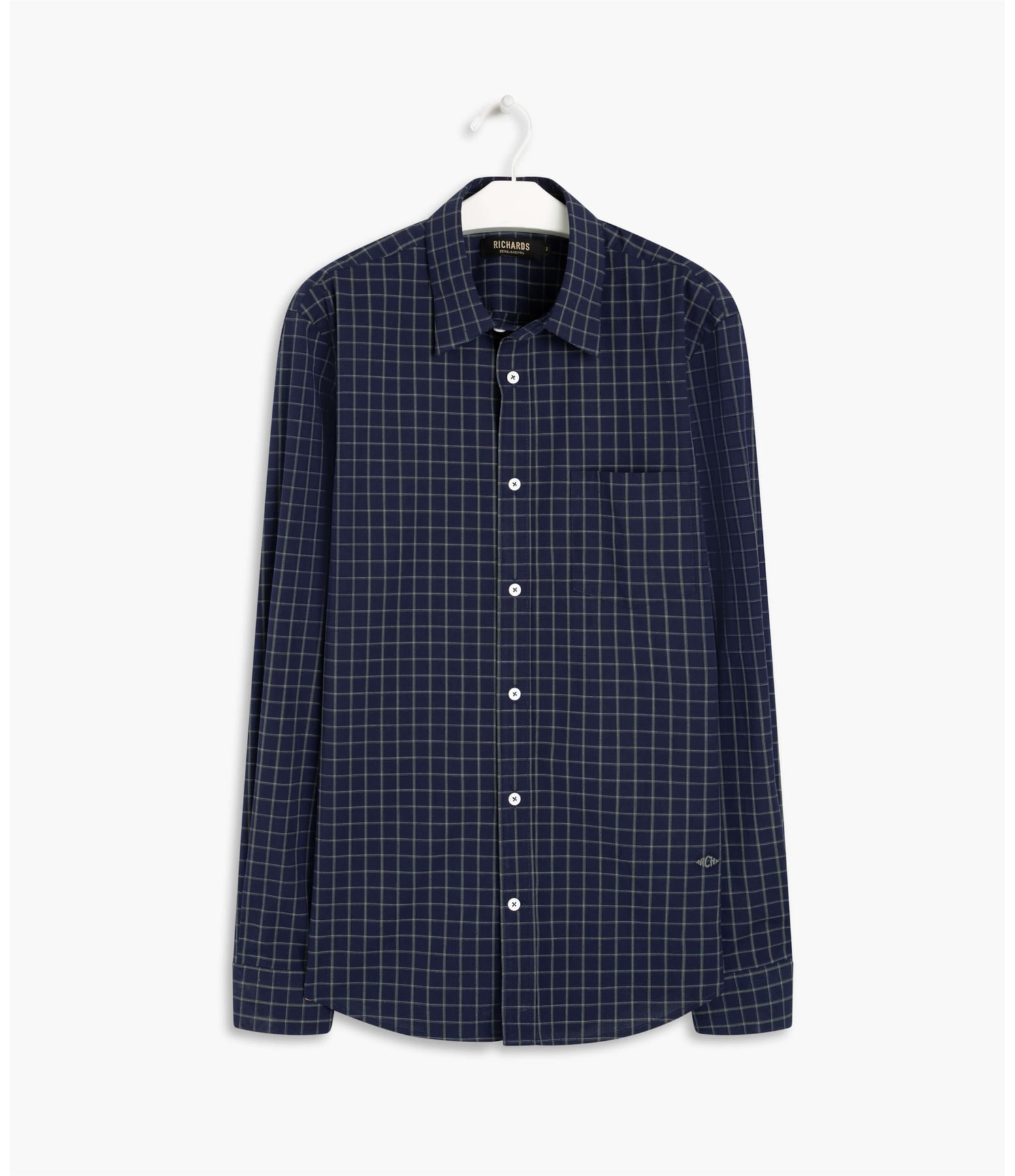 Camisa Marlon Xadrez Ml Dark Navy